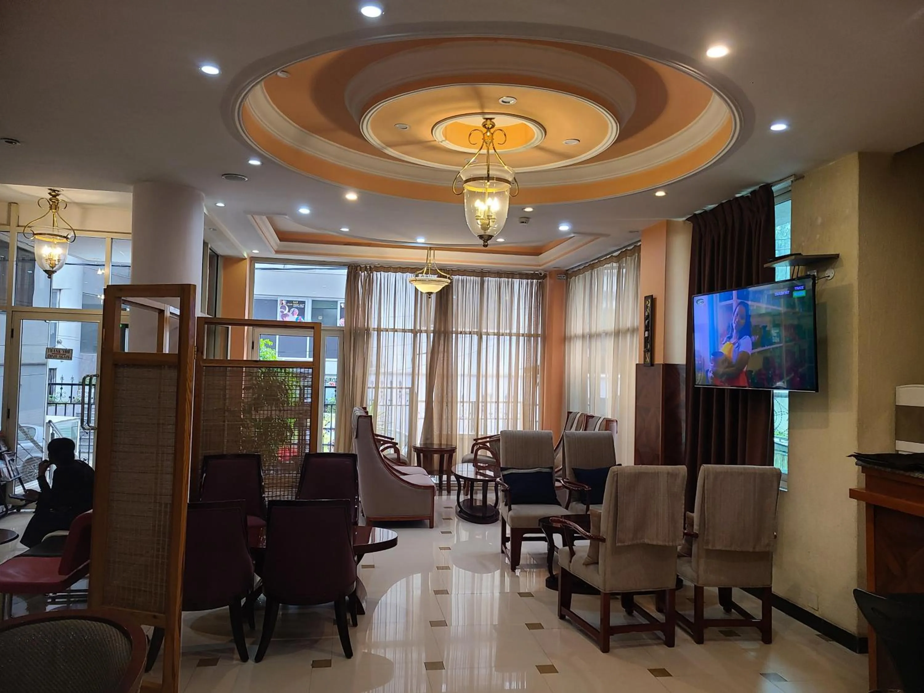 Seating area in C Fun Addis Hotel