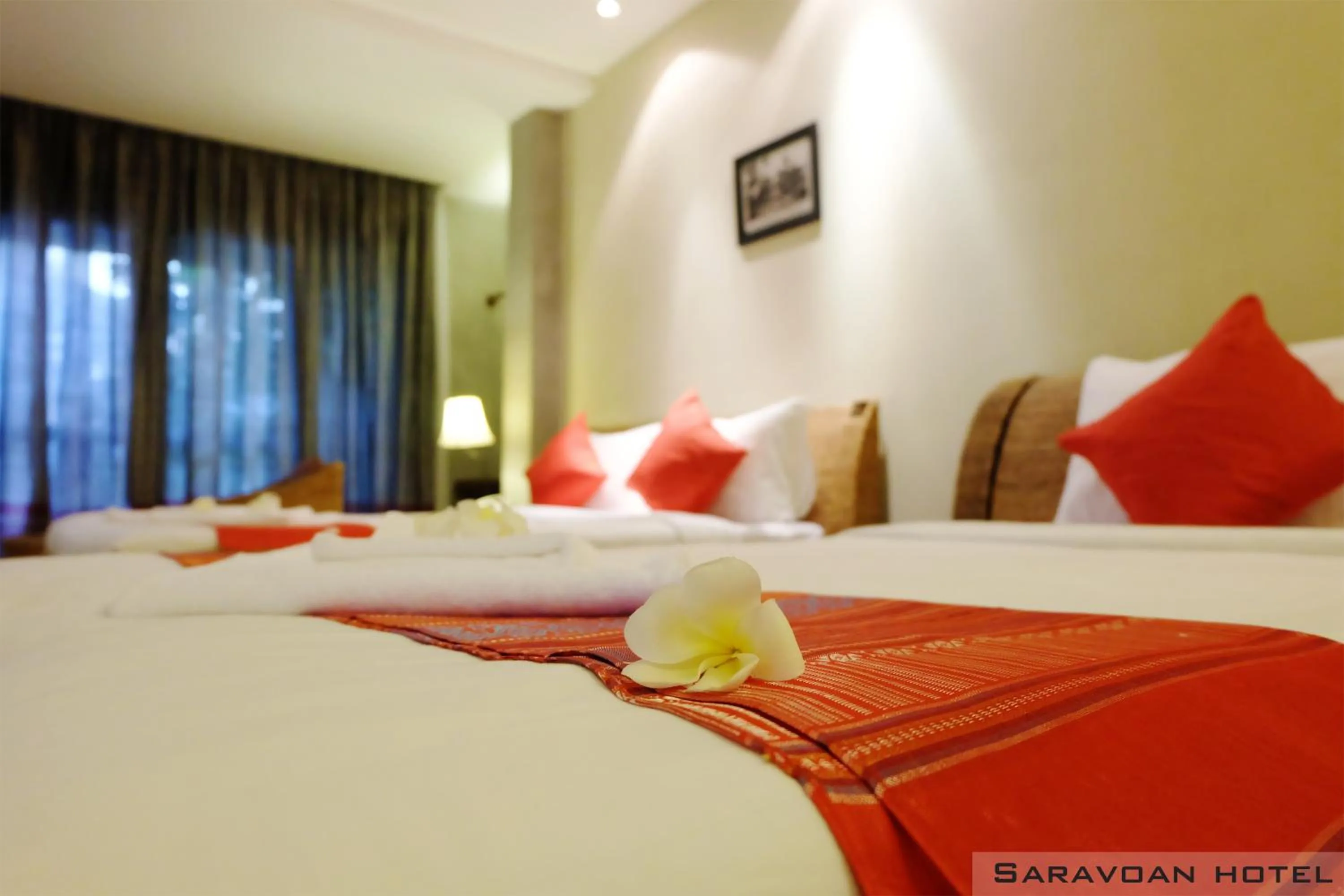 Bedroom, Bed in Saravoan Royal Palace