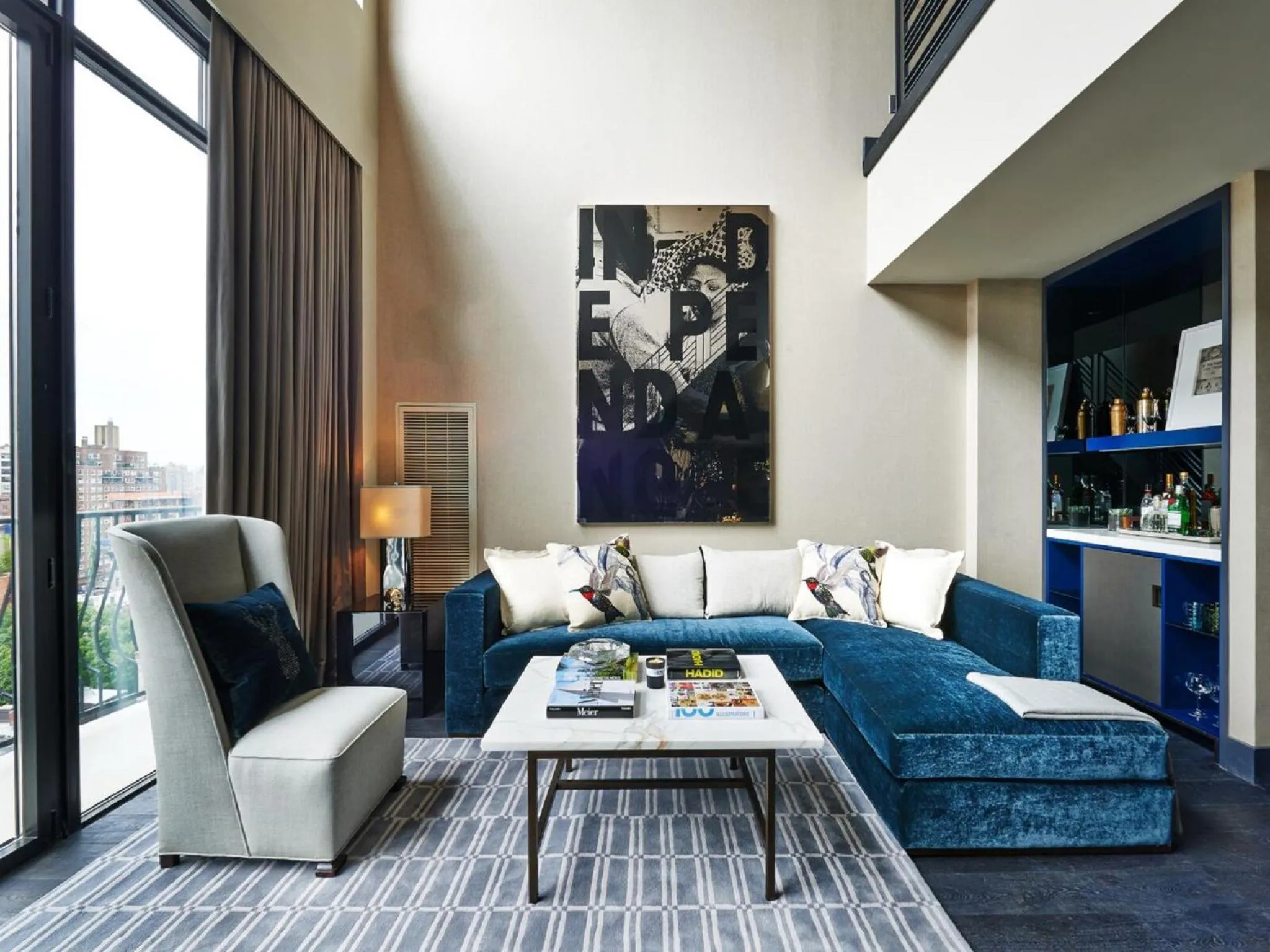 Shower, Seating Area in Sixty Soho