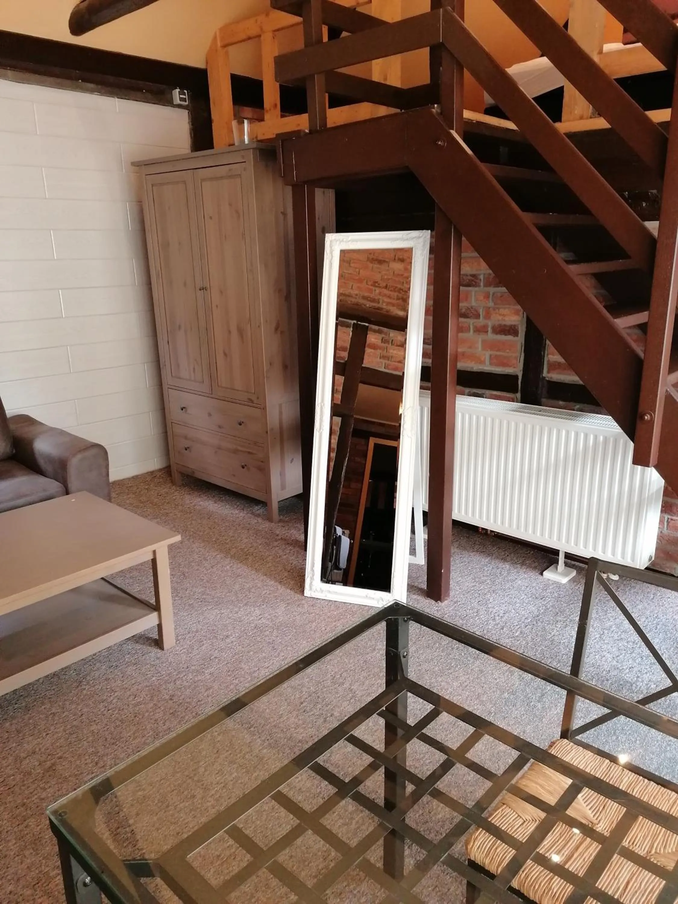 Living room in Pension Riverside in Leverkusen Hitdorf am Rhein - Zentral an der A1 und 59