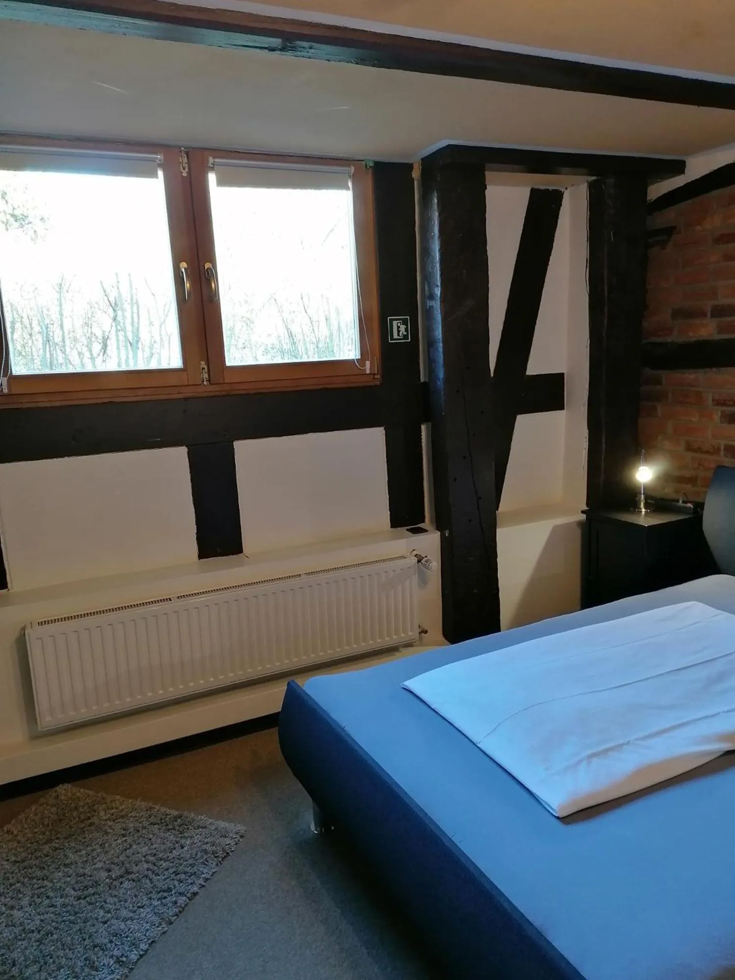 View (from property/room), Bed in Pension Riverside in Leverkusen Hitdorf am Rhein - Zentral an der A1 und 59