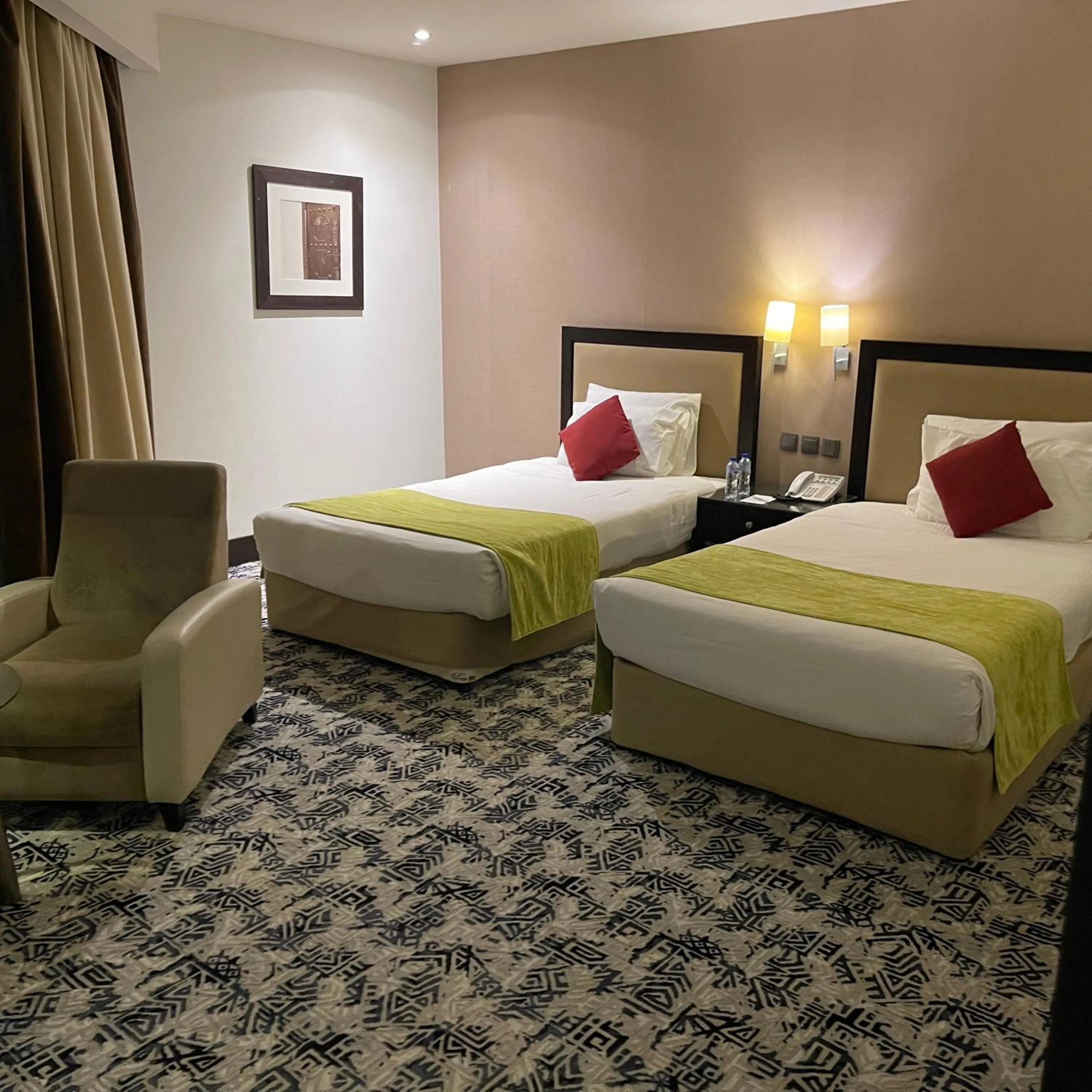 Bed in Golden Tulip Hail