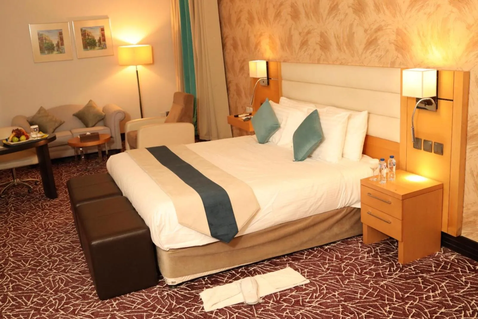 Bed in Golden Tulip Hail