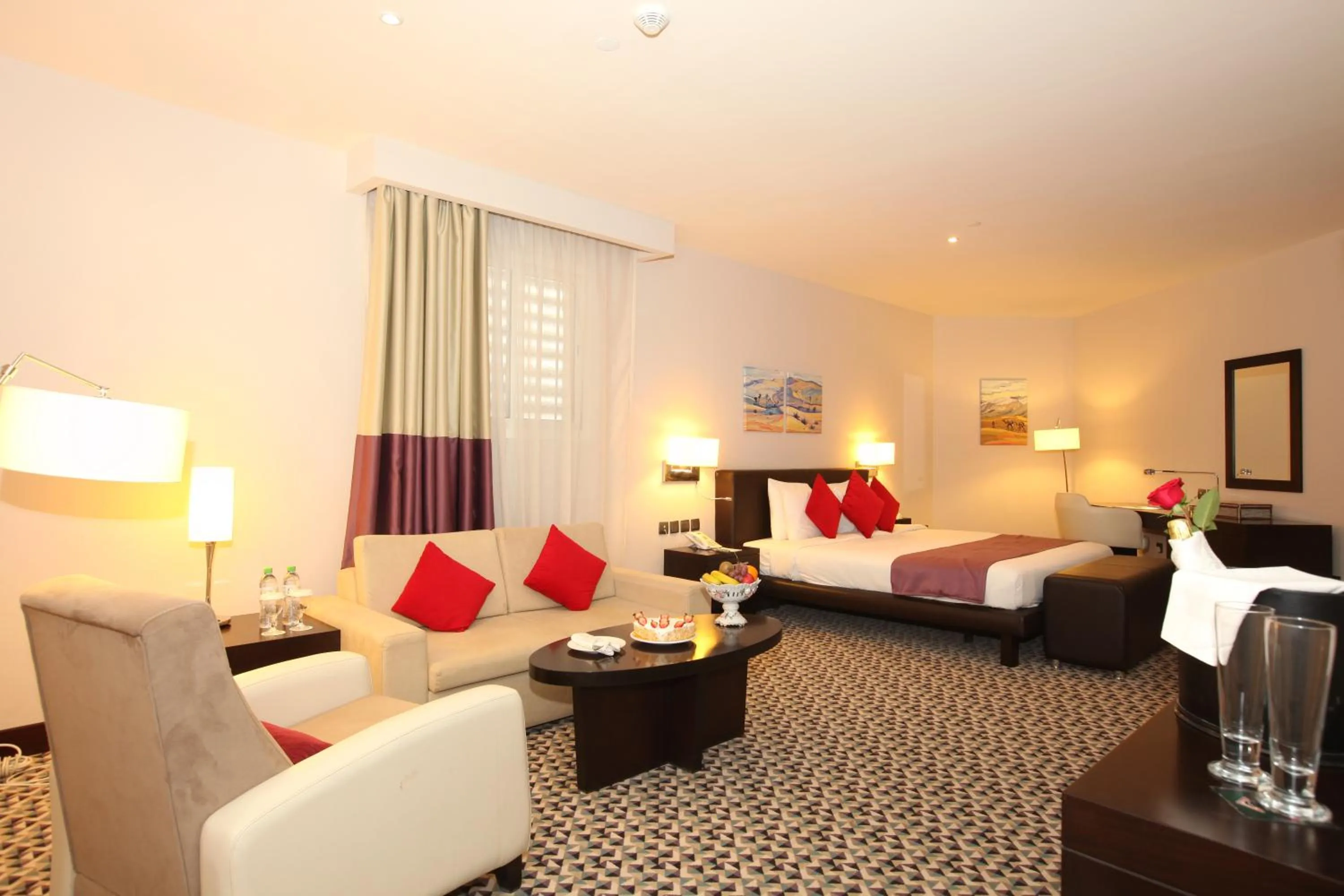 Bed in Golden Tulip Hail