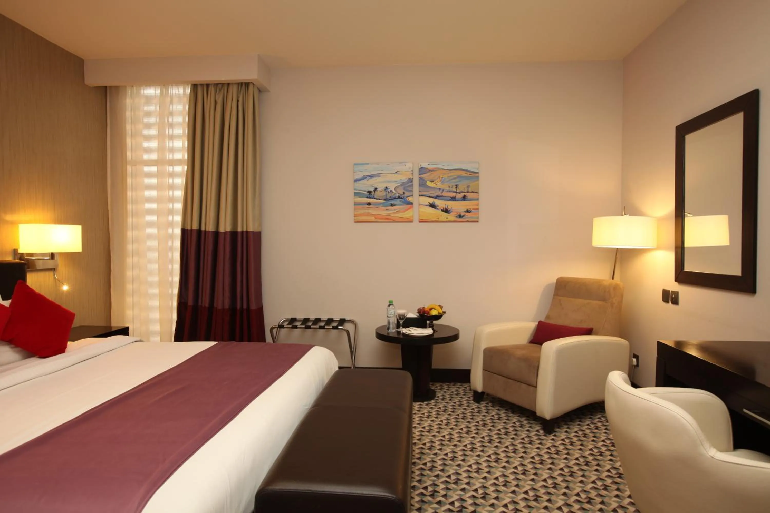 Bed in Golden Tulip Hail