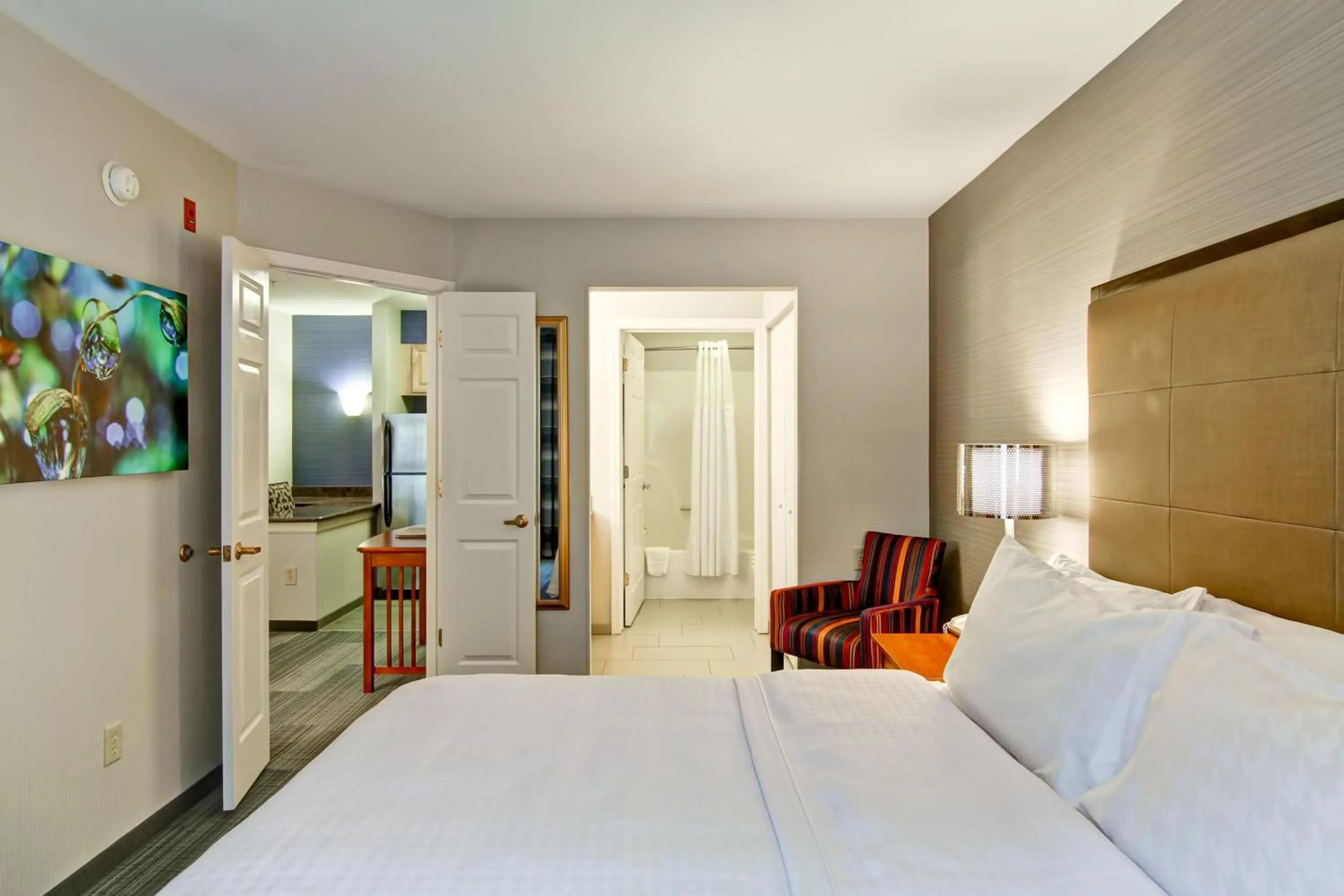 Bed in Homewood Suites by Hilton Stratford