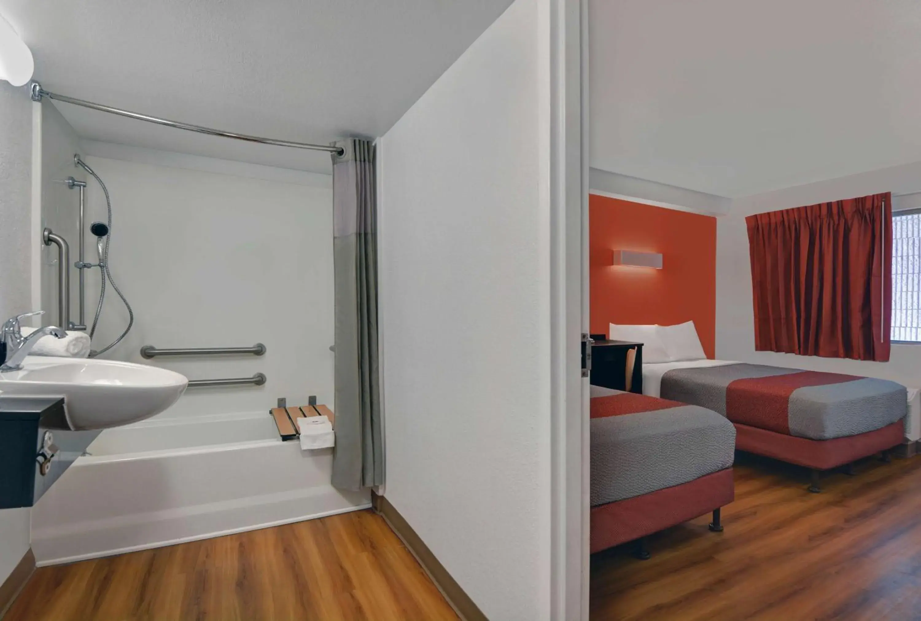 Queen Room with Two Queen Beds - Disability Access in Motel 6-Cutler Bay, FL Queen Room with Two Queen Beds - Disability Access in Motel 6-Cutler Bay, FL