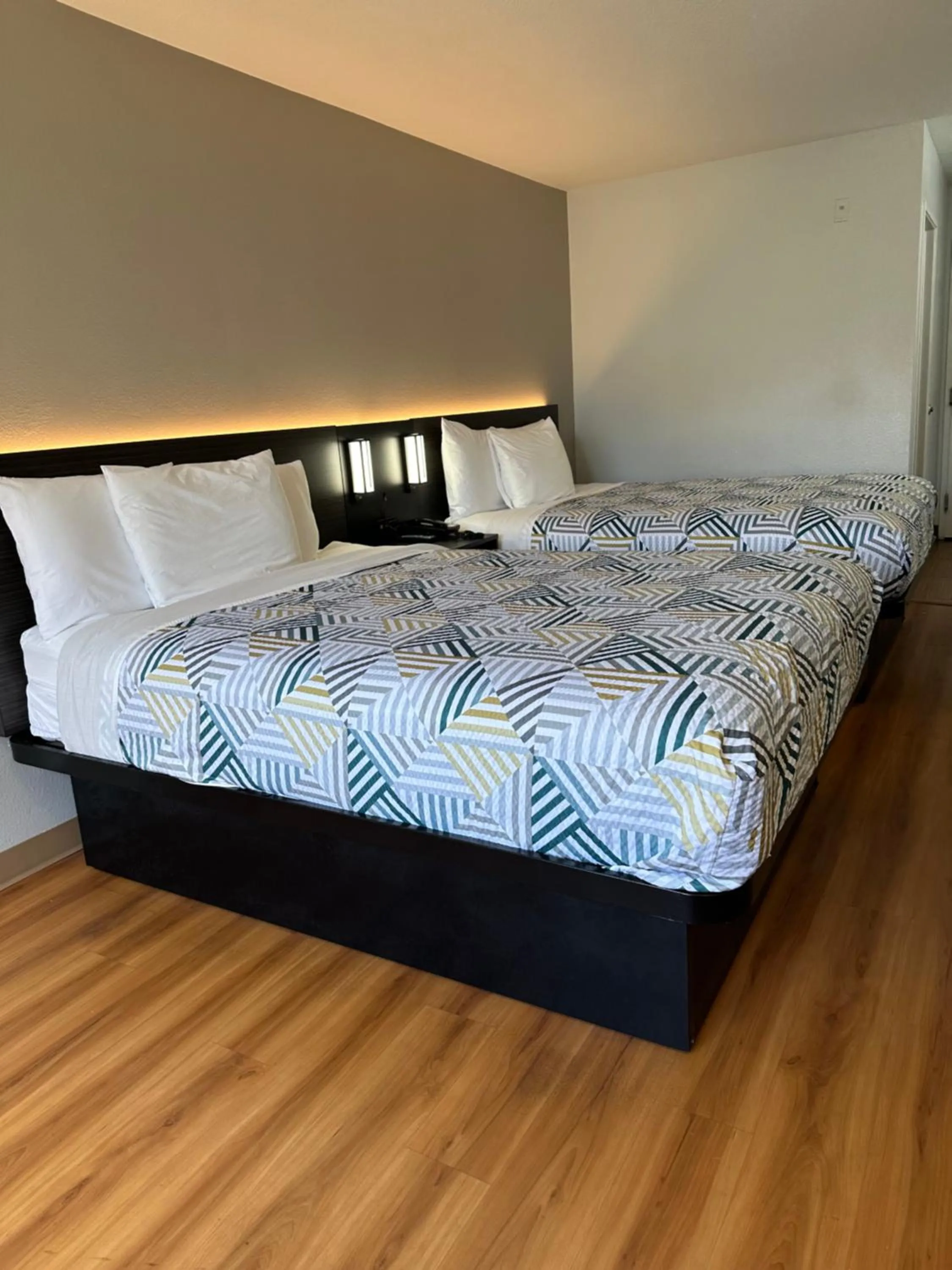 Bed in Motel 6-Seaside, OR