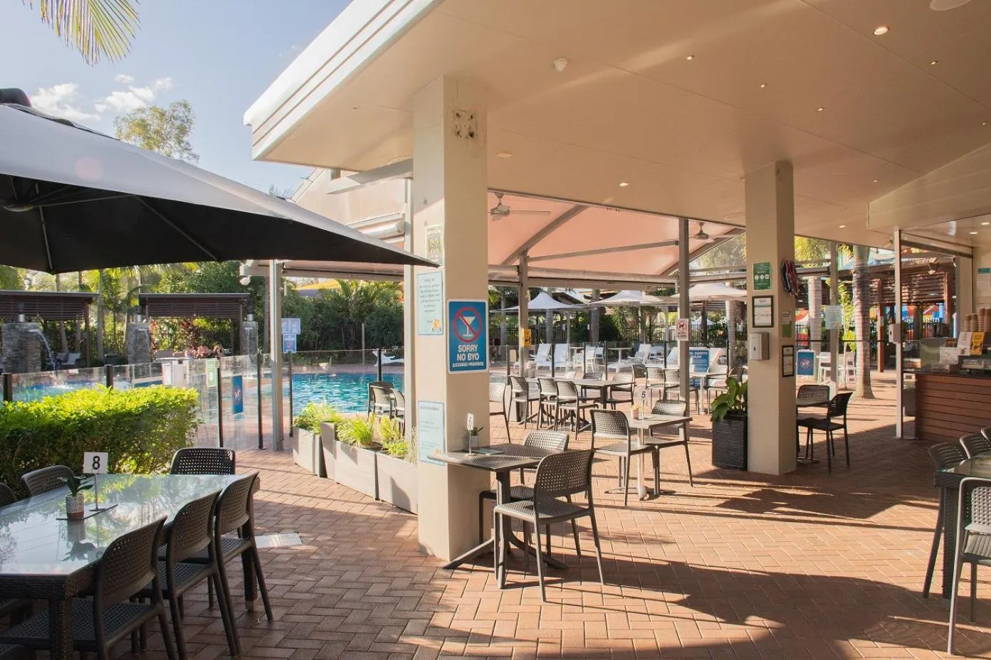 Dining area in BIG4 Gold Coast Holiday Park