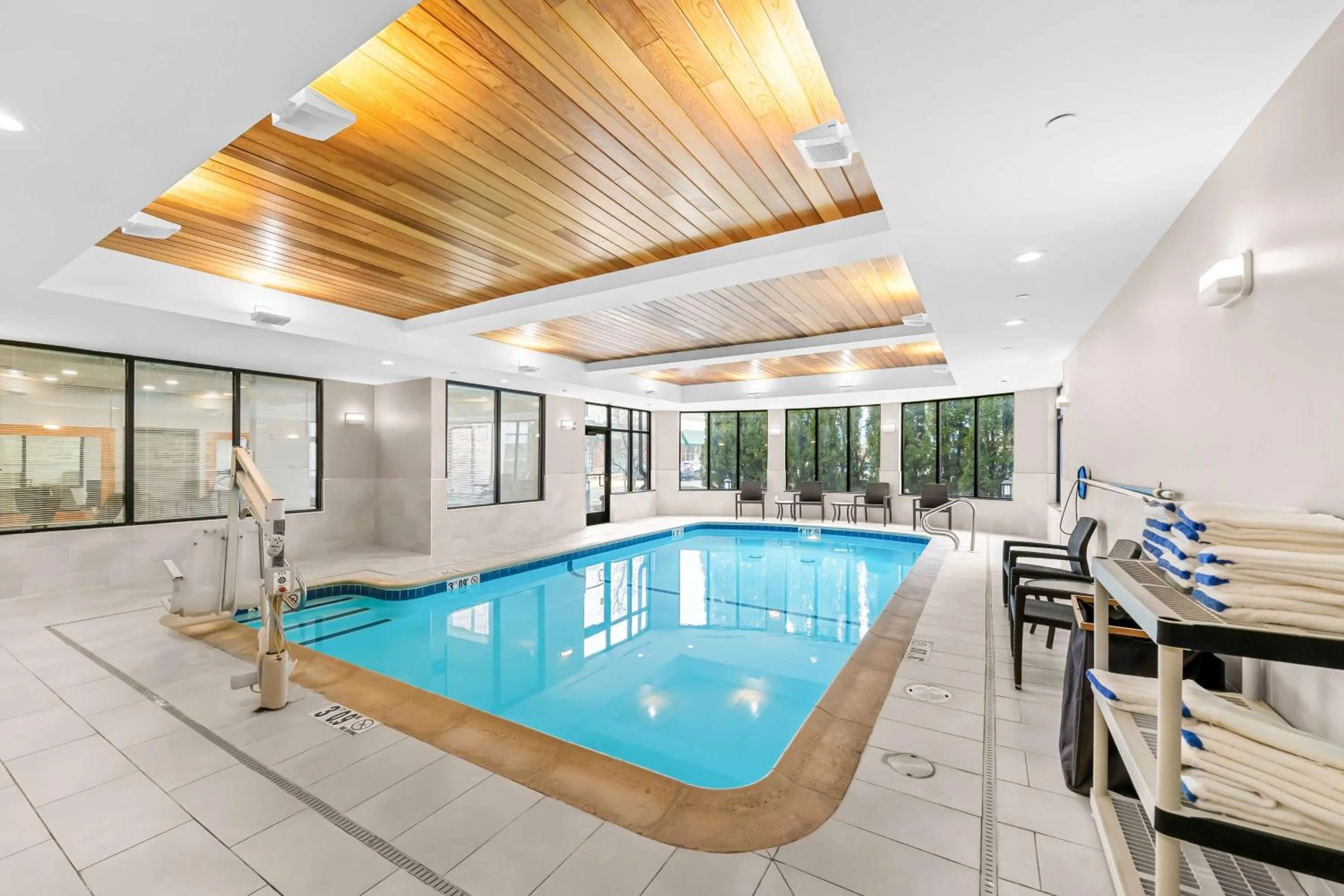 Pool view in Hilton Garden Inn Plymouth