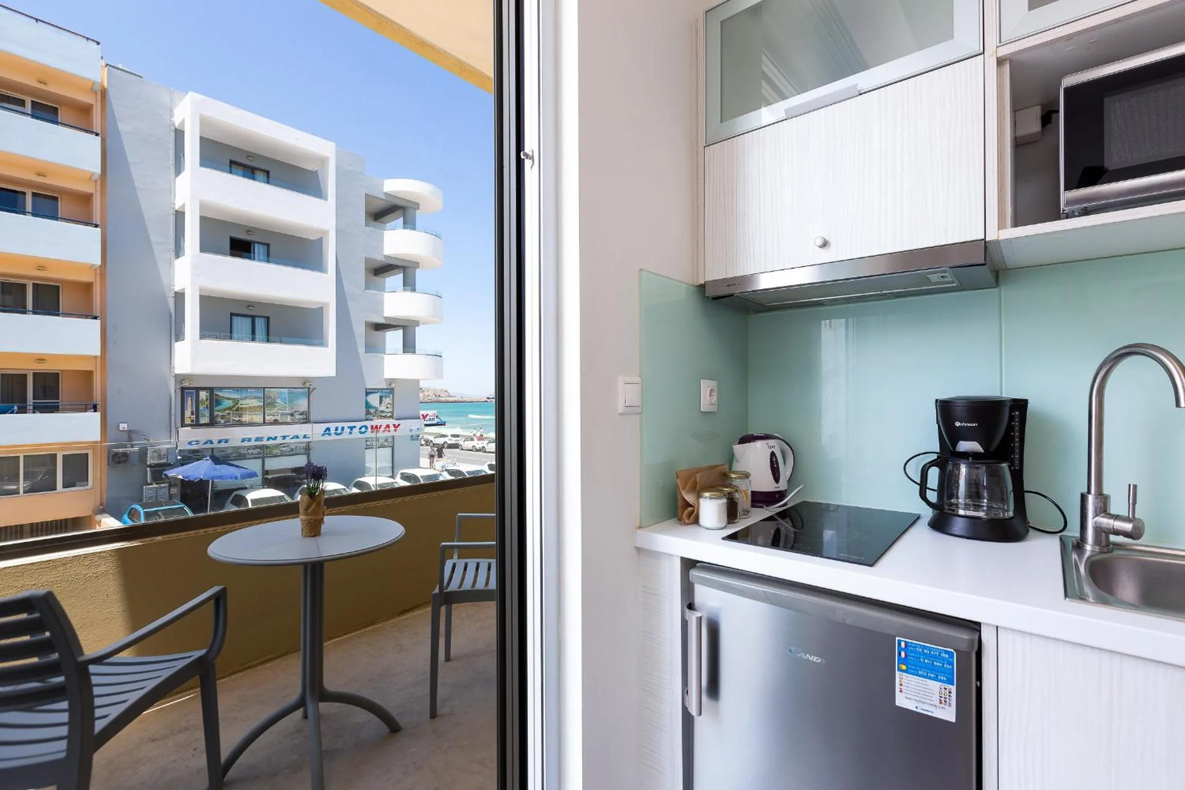 Kitchen or kitchenette in Meltemi Coast Suites