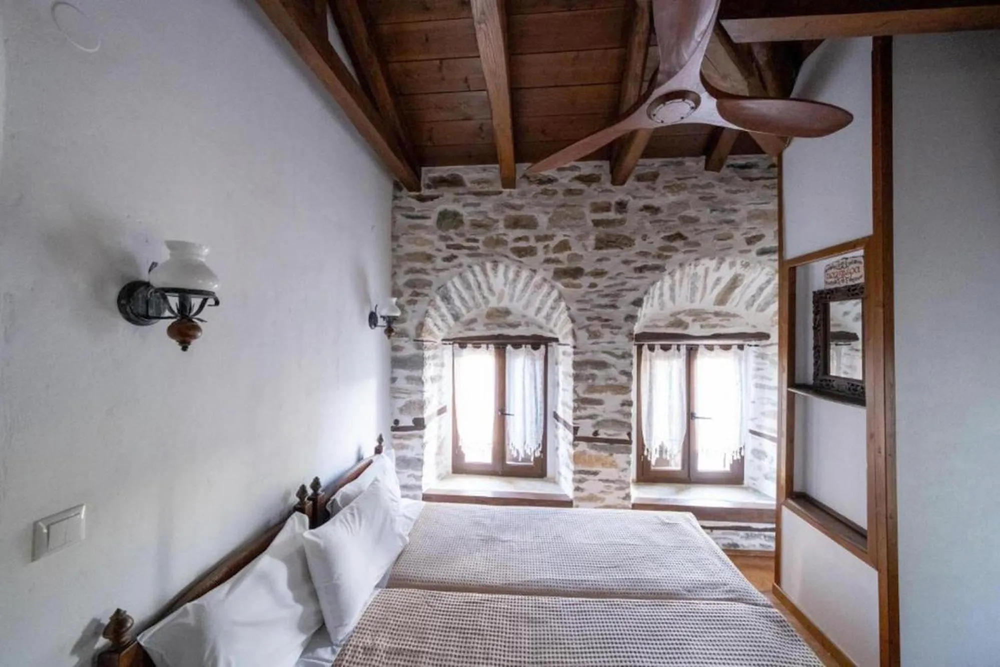 Bedroom, Bed in Archontiko Michael Pelion