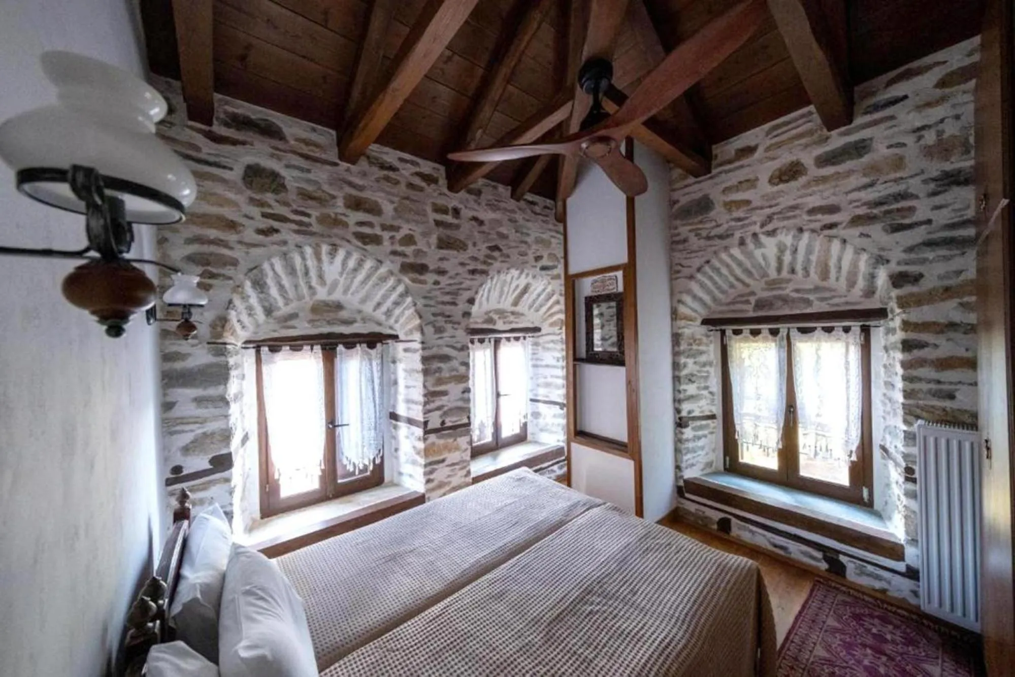 Bedroom, Bed in Archontiko Michael Pelion