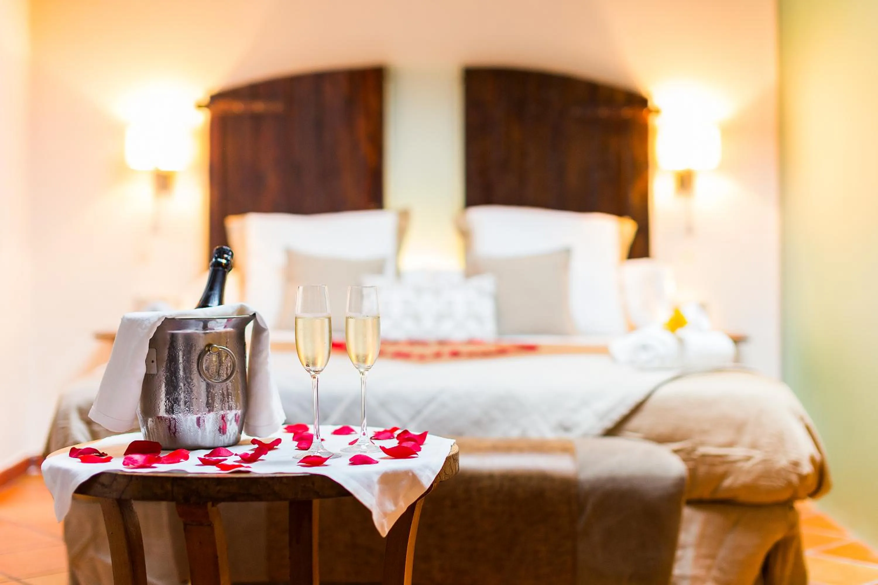 Bed in Masia Can Canyes & Spa