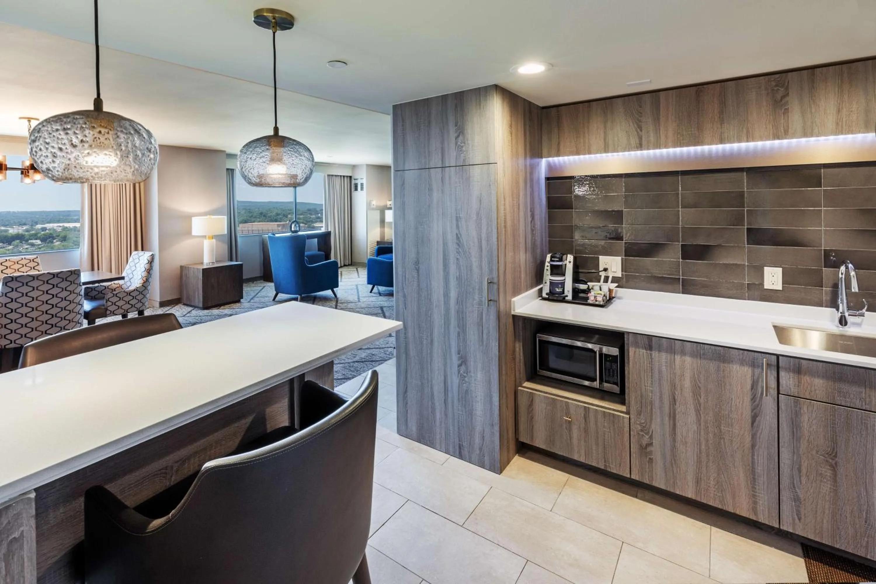 Living room in DoubleTree by Hilton Tulsa Downtown