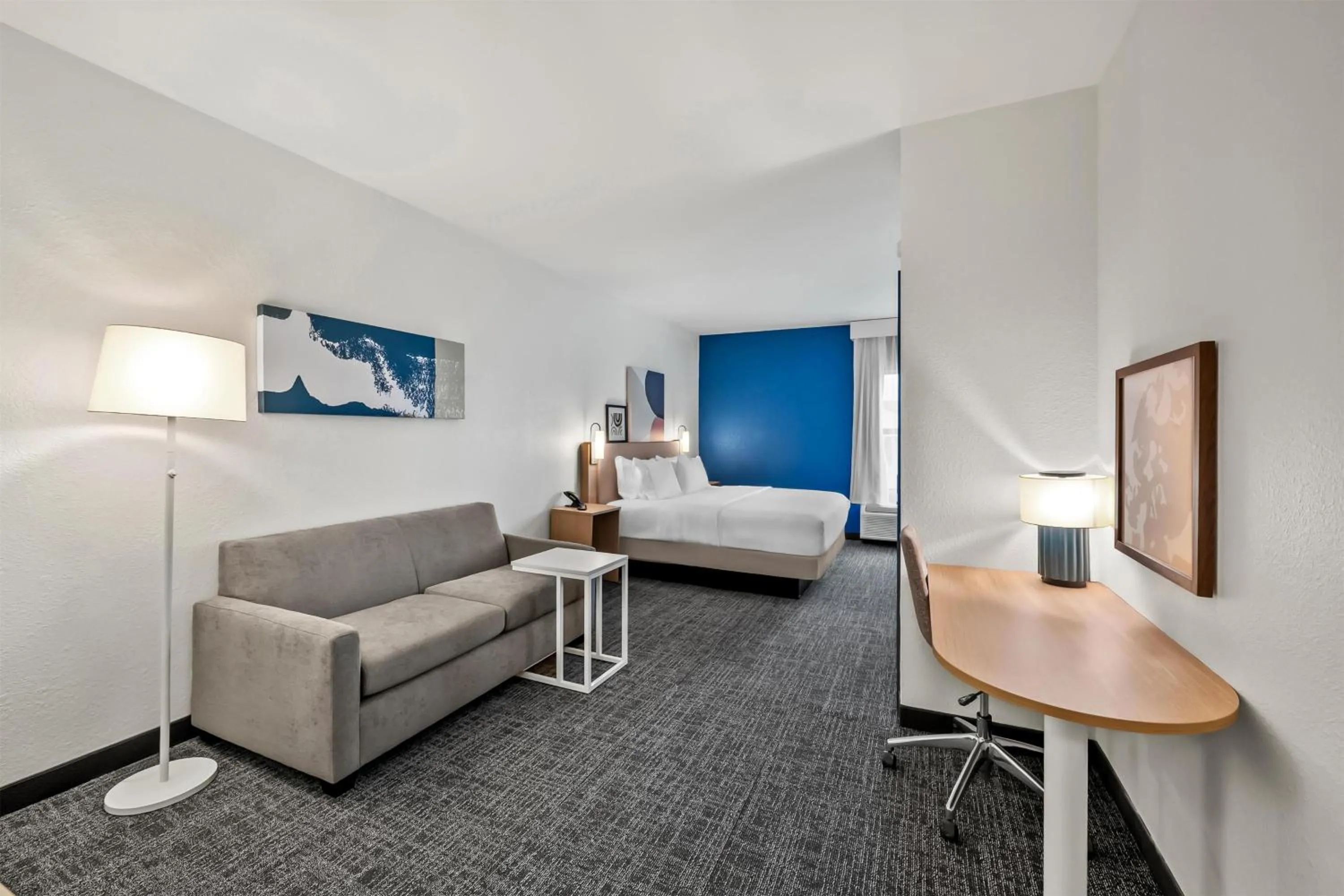 Living room, Bed in Spark by Hilton Spring Lake Fayetteville