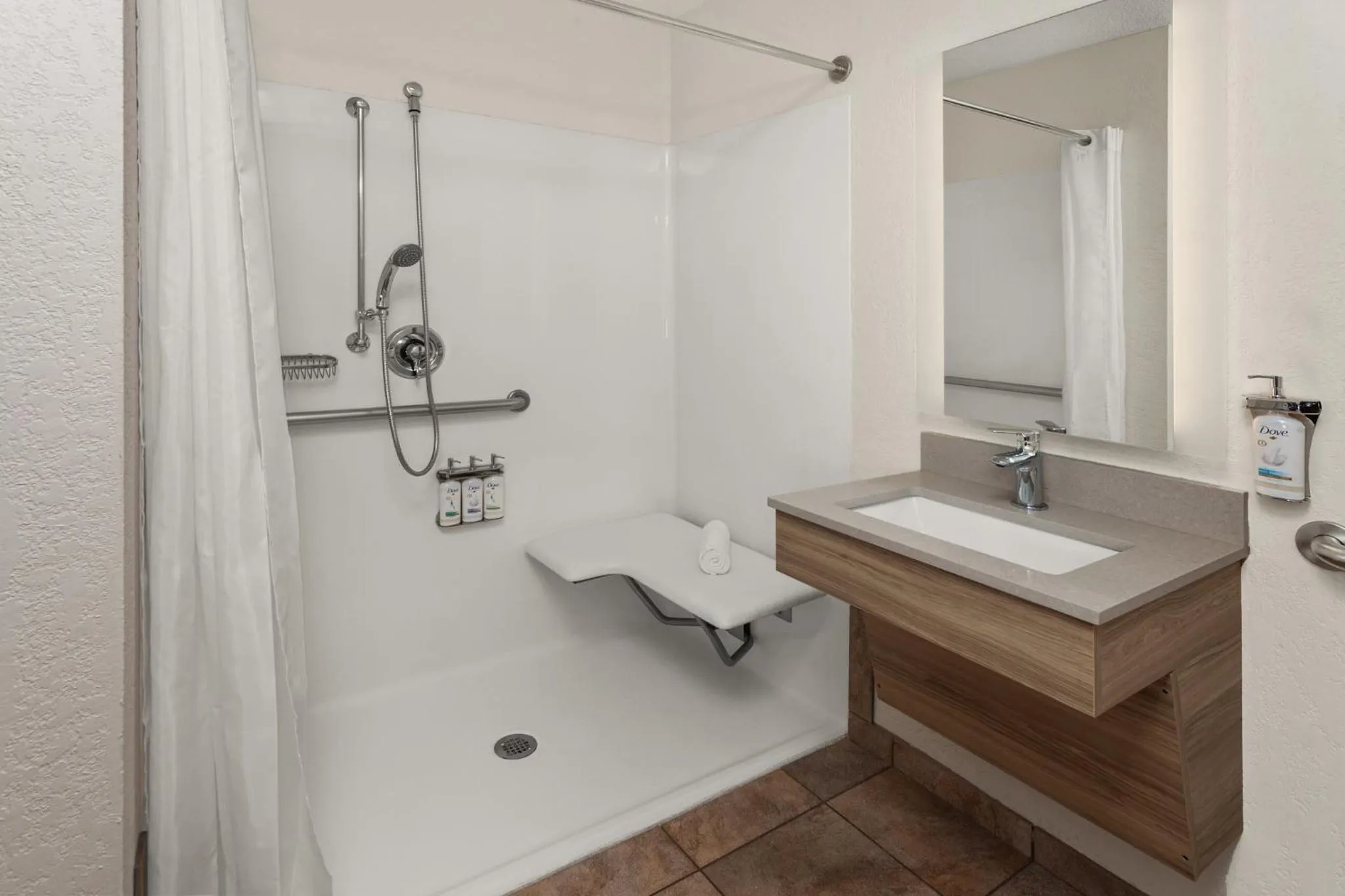 Bathroom in Candlewood Suites Elgin – Northwest Chicago by IHG