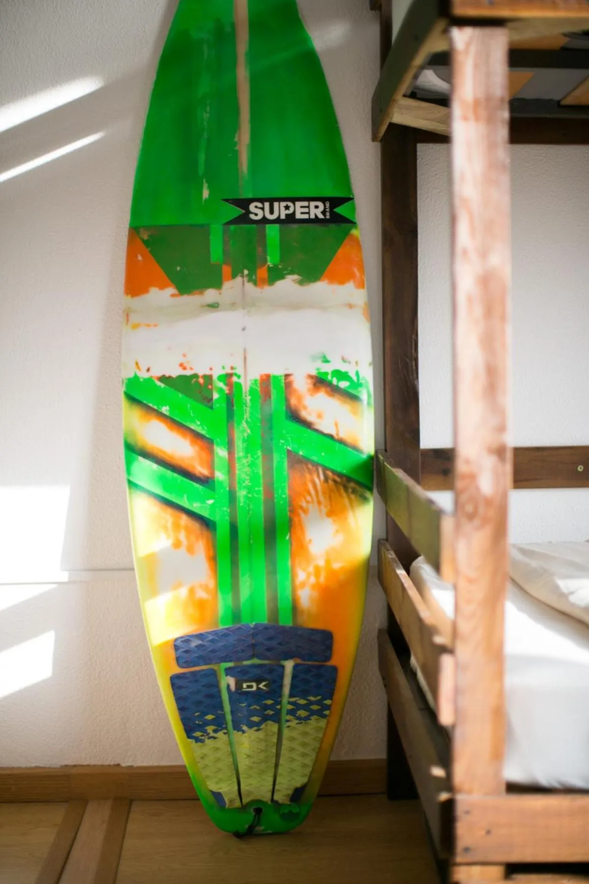 Decorative detail, Bed in Douro Surf Hostel