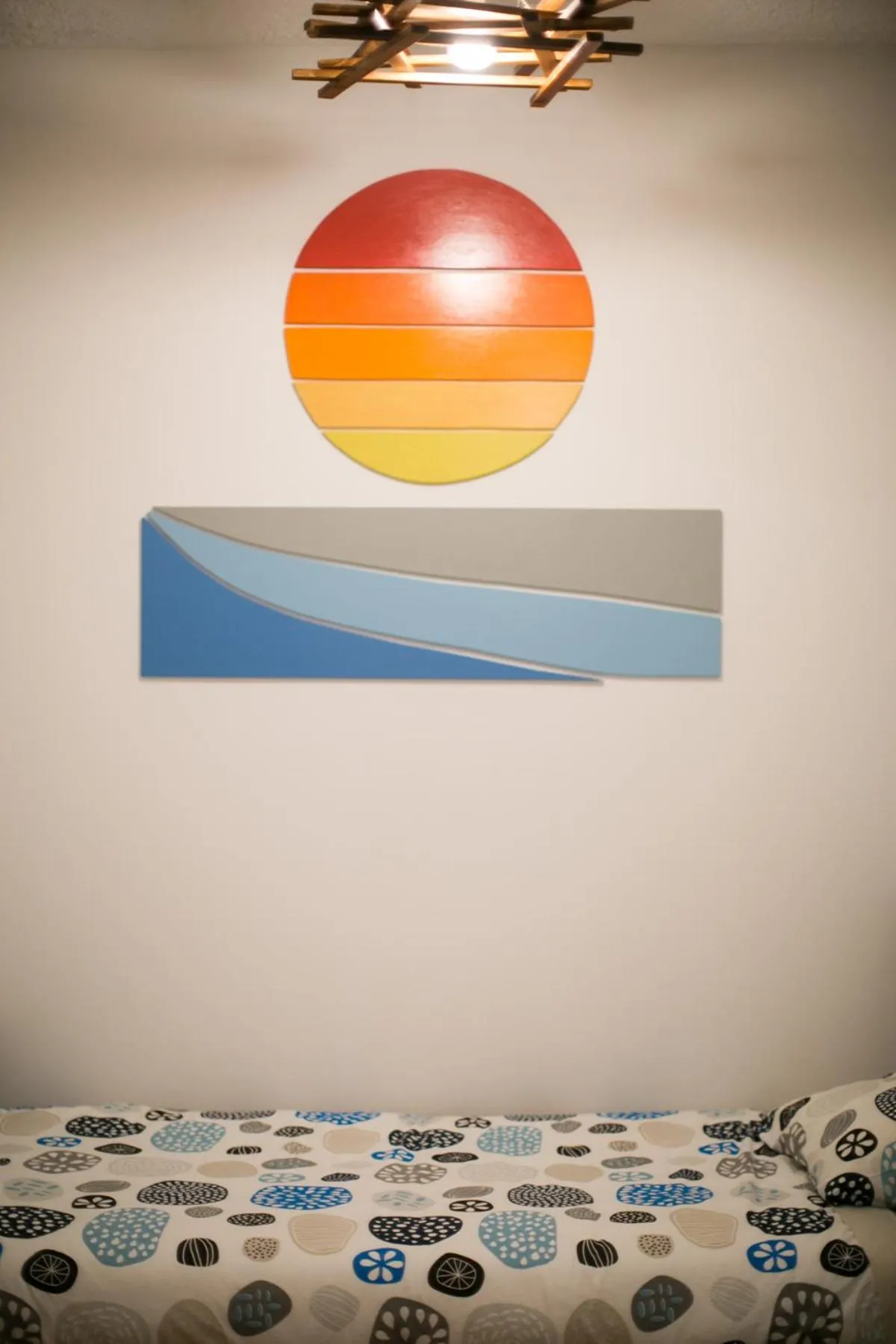 Decorative detail, Bed in Douro Surf Hostel