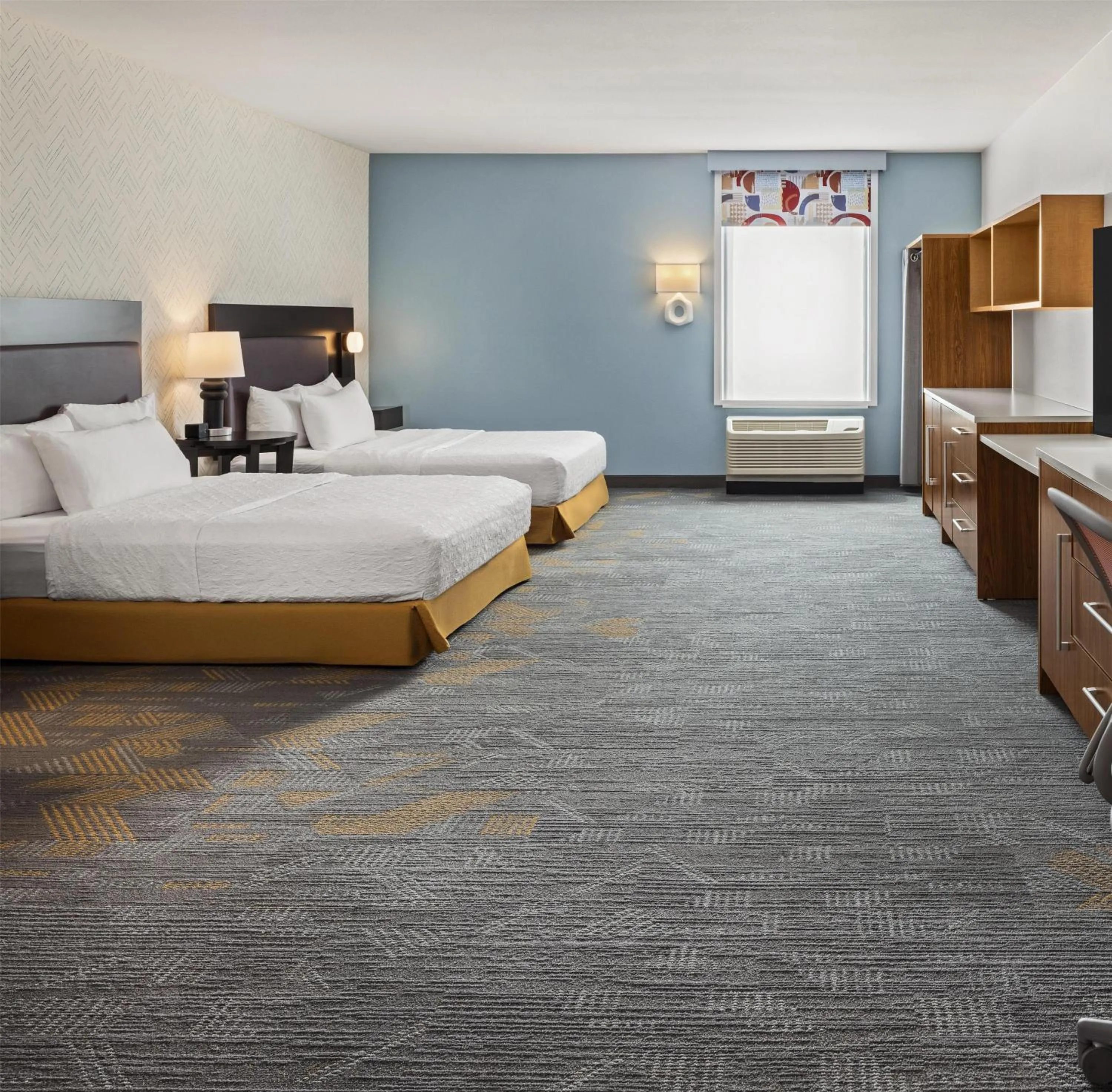 Bed in Home2 Suites by Hilton Roseville Minneapolis