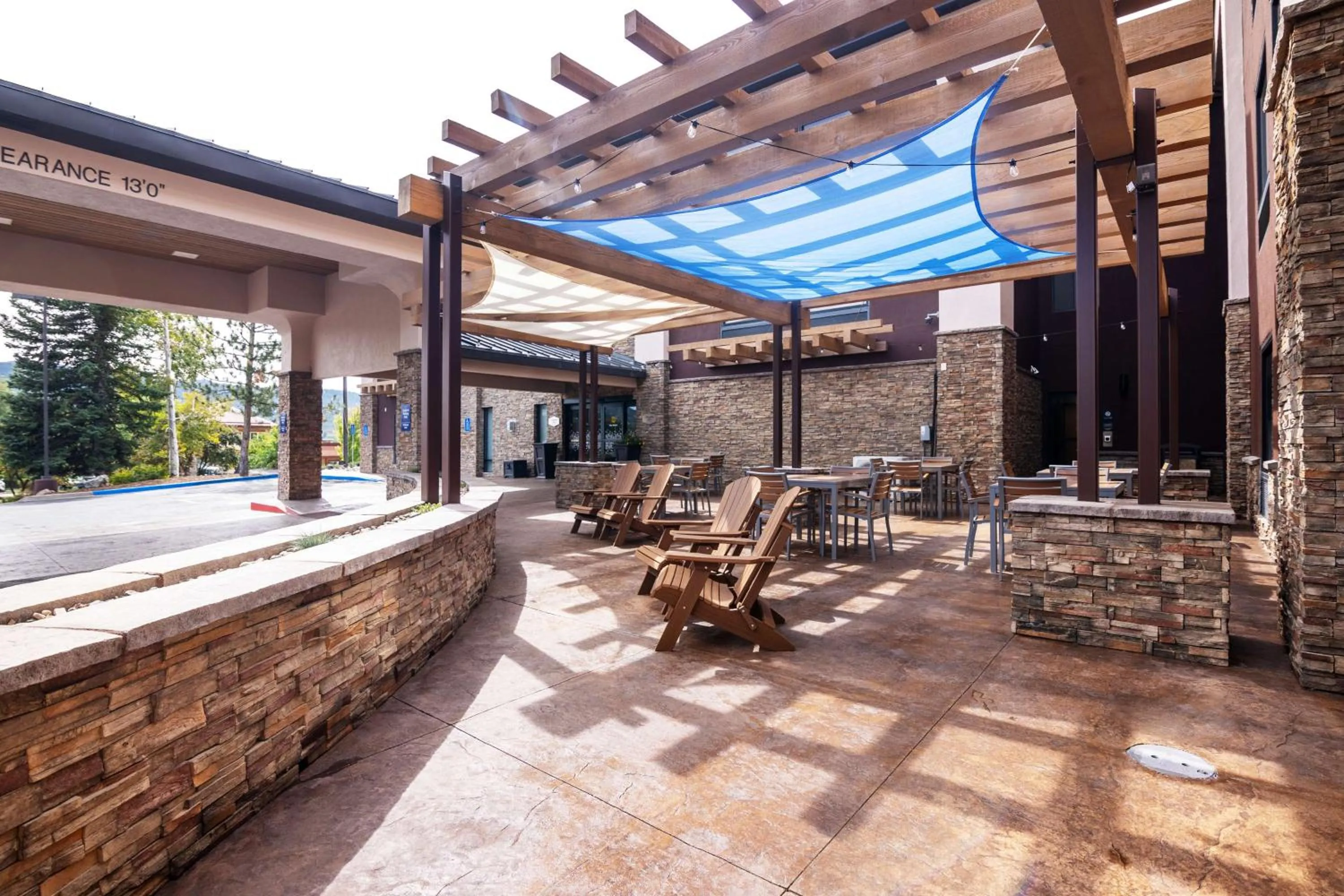 Patio in Hampton Inn Durango