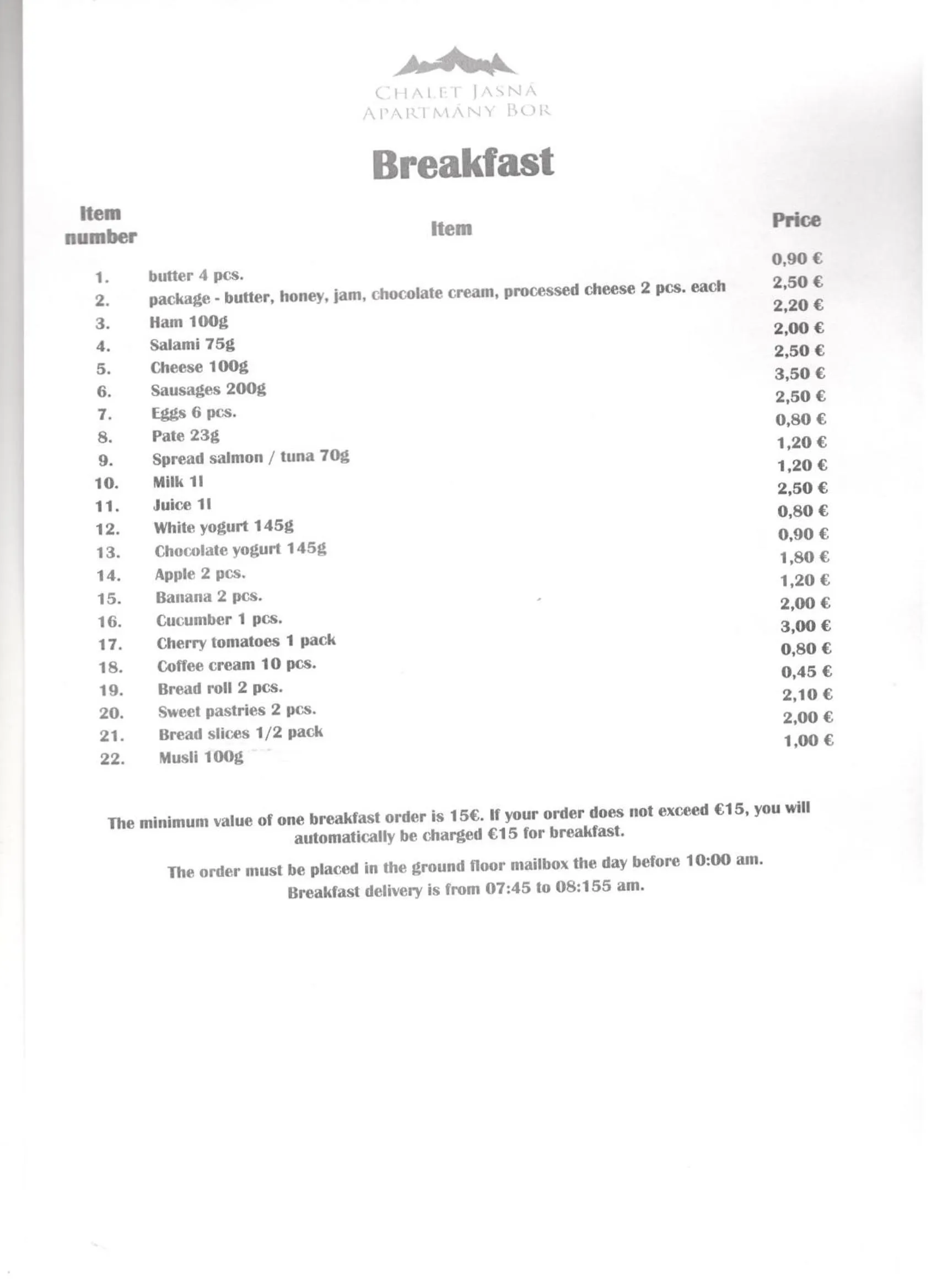 Chalety Jasná Apartmány Bor