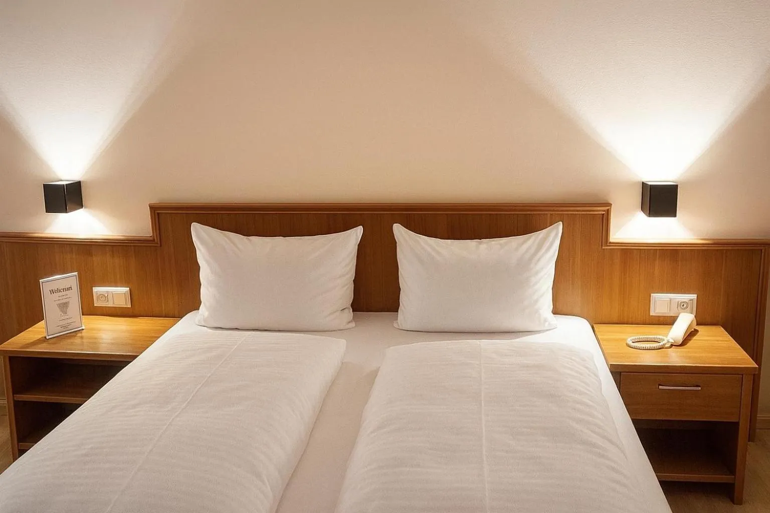 Bed in Hotel Rheinland