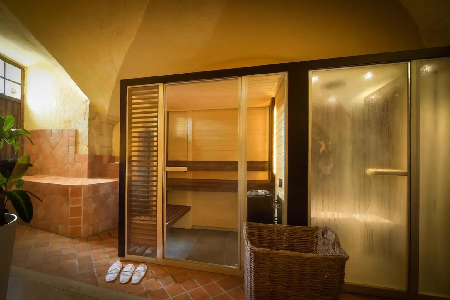 Sauna in Hôtel Golf Château de Chailly