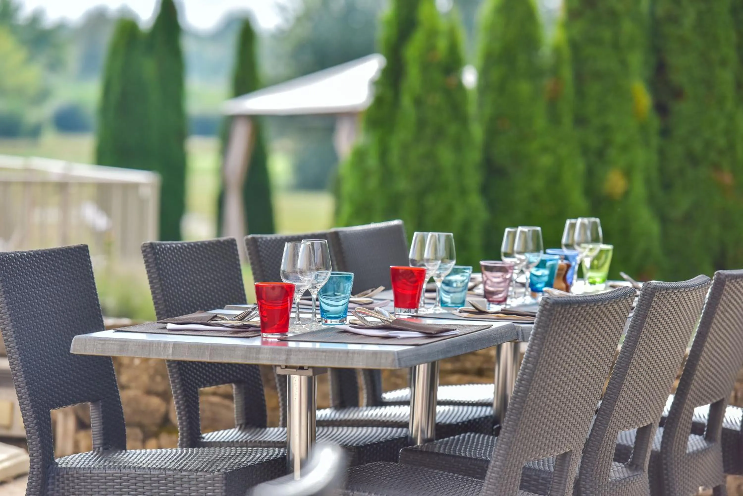 Patio in Hôtel Golf Château de Chailly