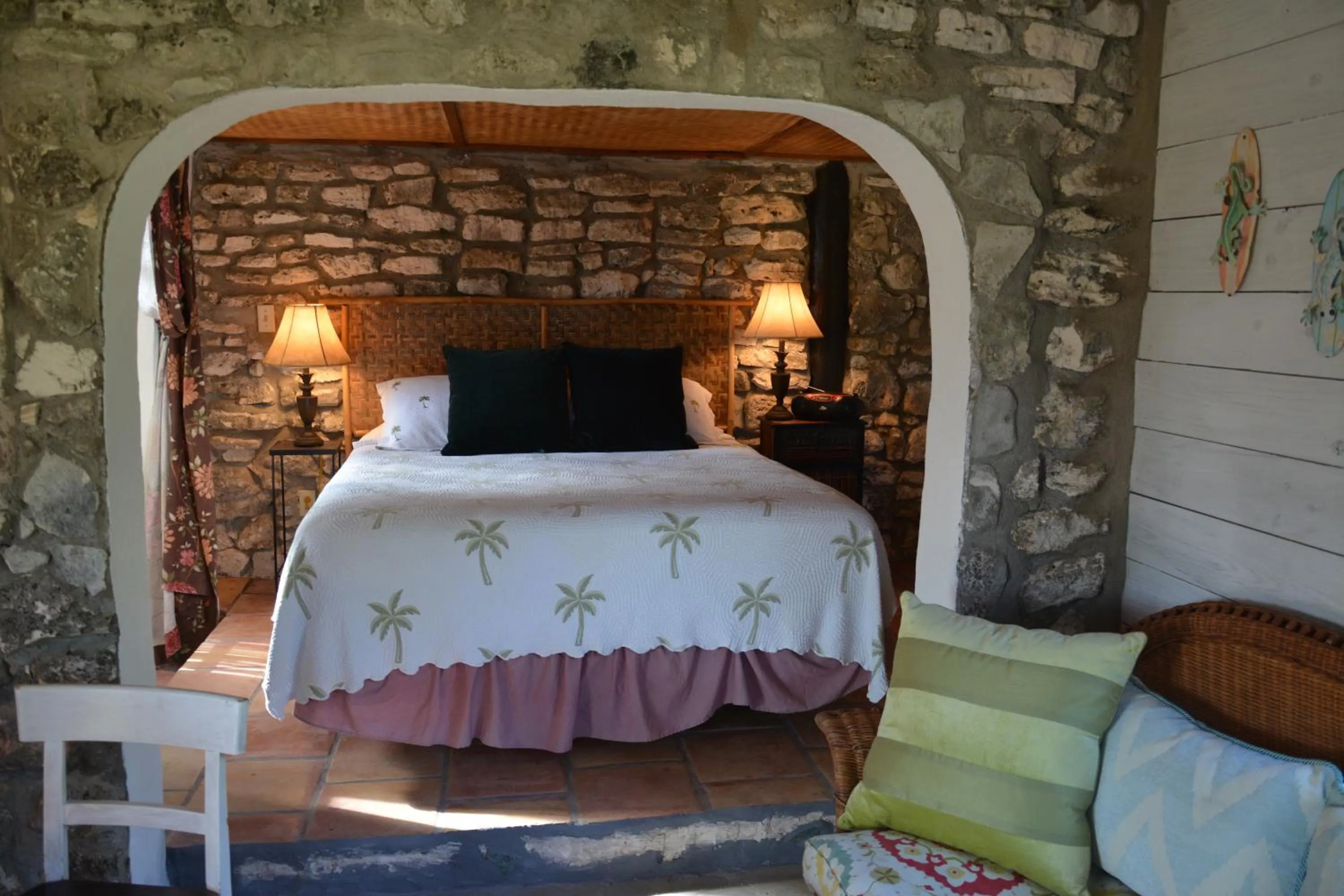 Bed in Pigeon Cay Beach Club