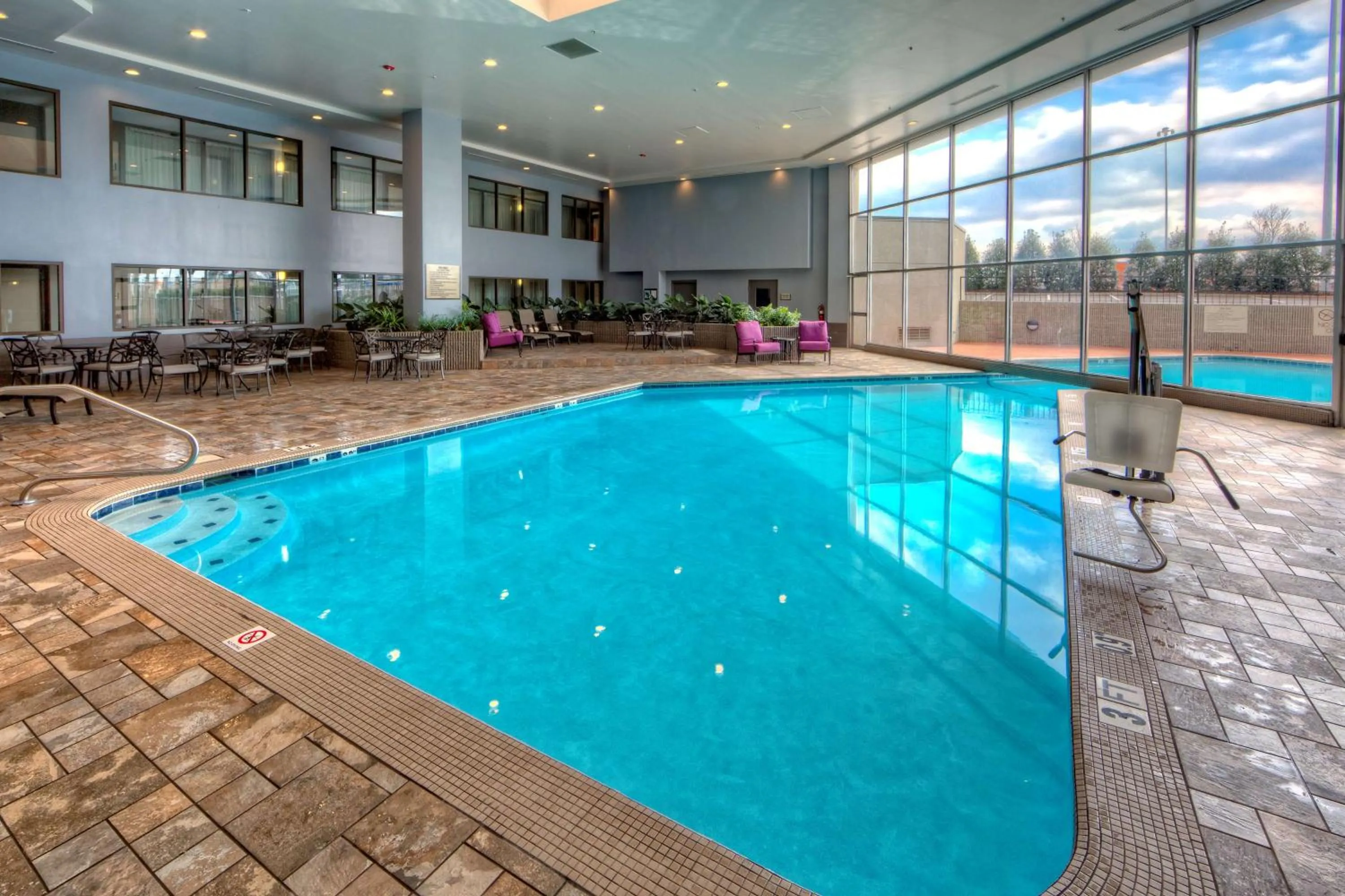 Pool view in DoubleTree by Hilton Decatur Riverfront
