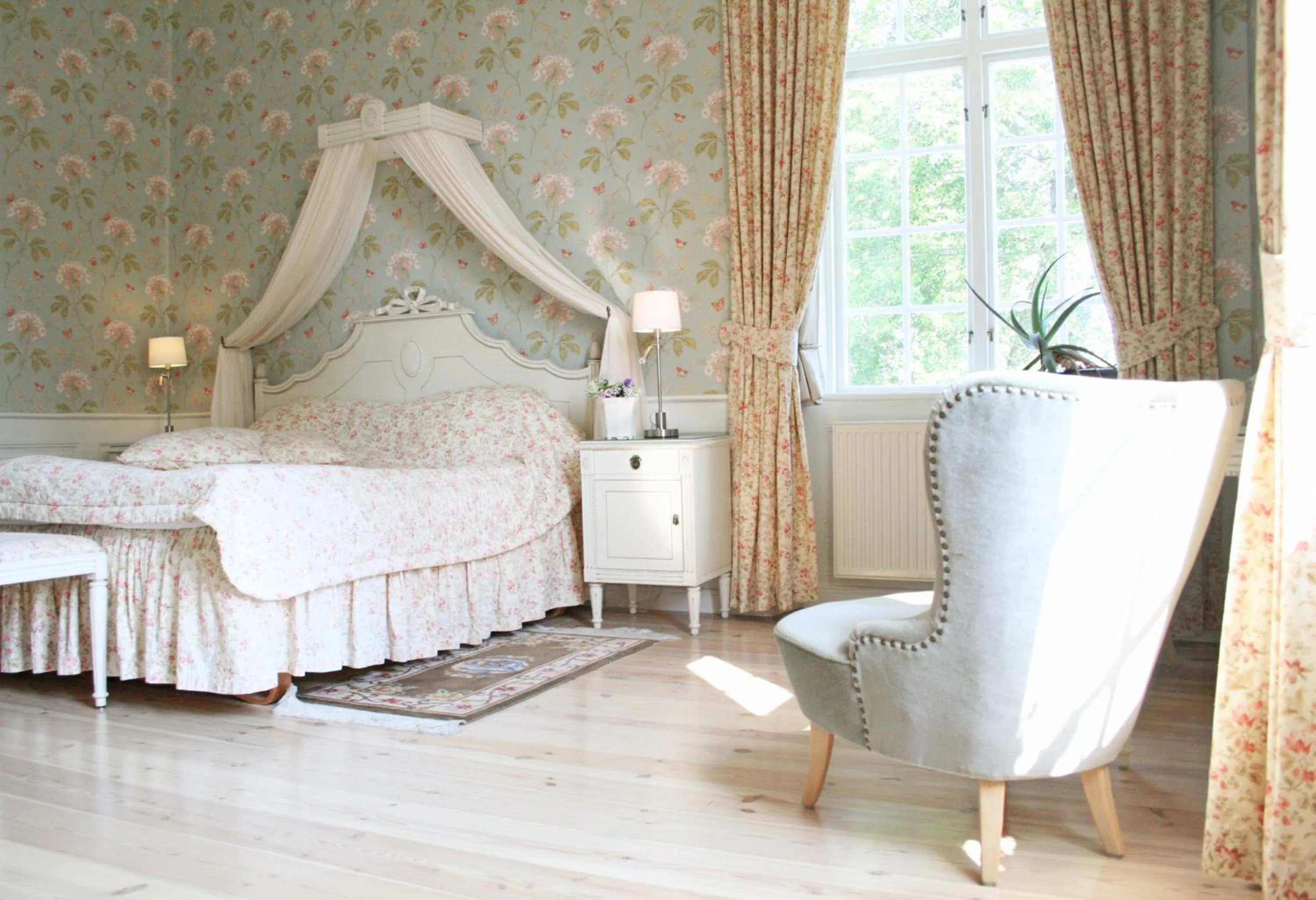 Bedroom, Bed in Gimo Herrgård