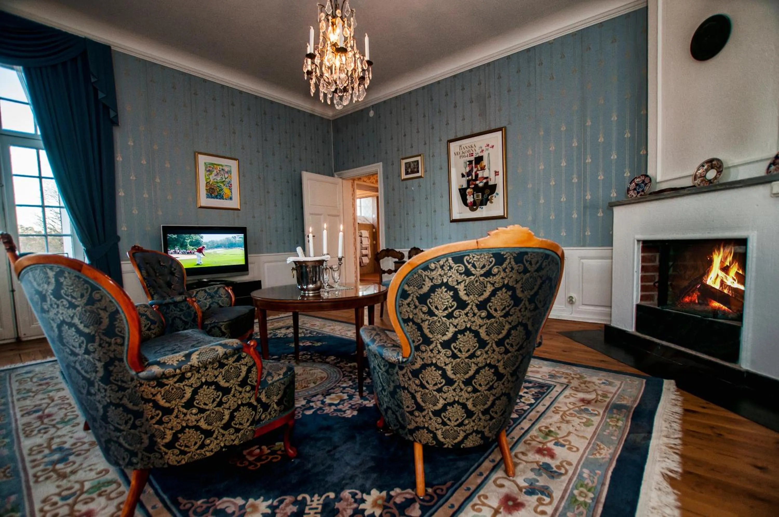 Living room in Gimo Herrgård