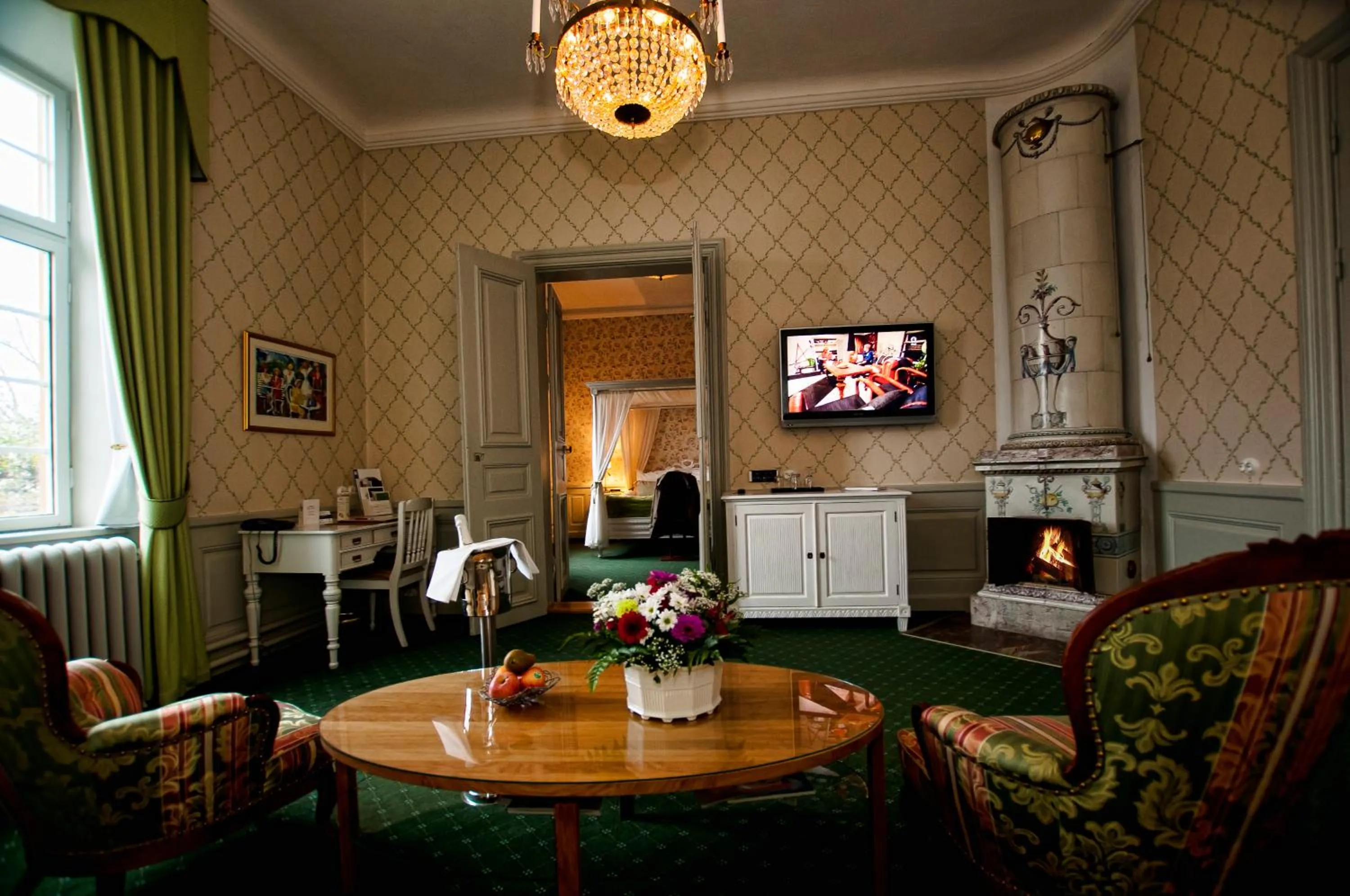 Living room in Gimo Herrgård