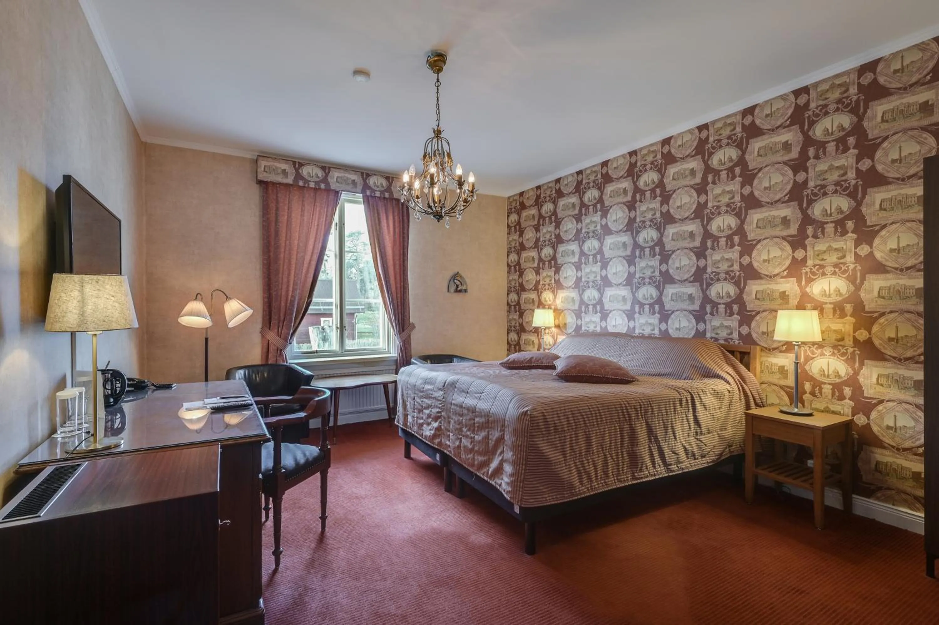 Bedroom, Bed in Gimo Herrgård