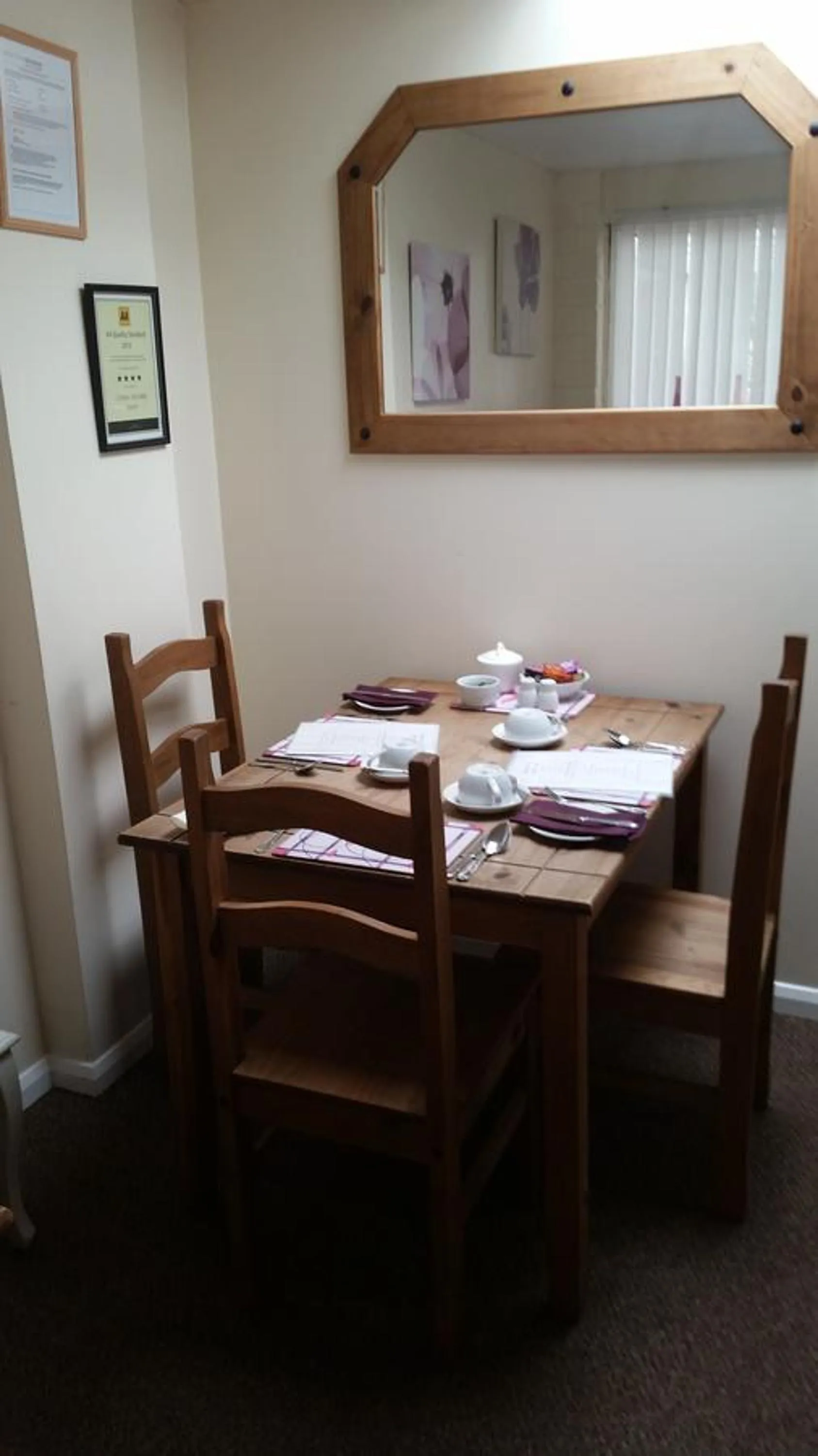 Dining area in Chilton Villa B&B