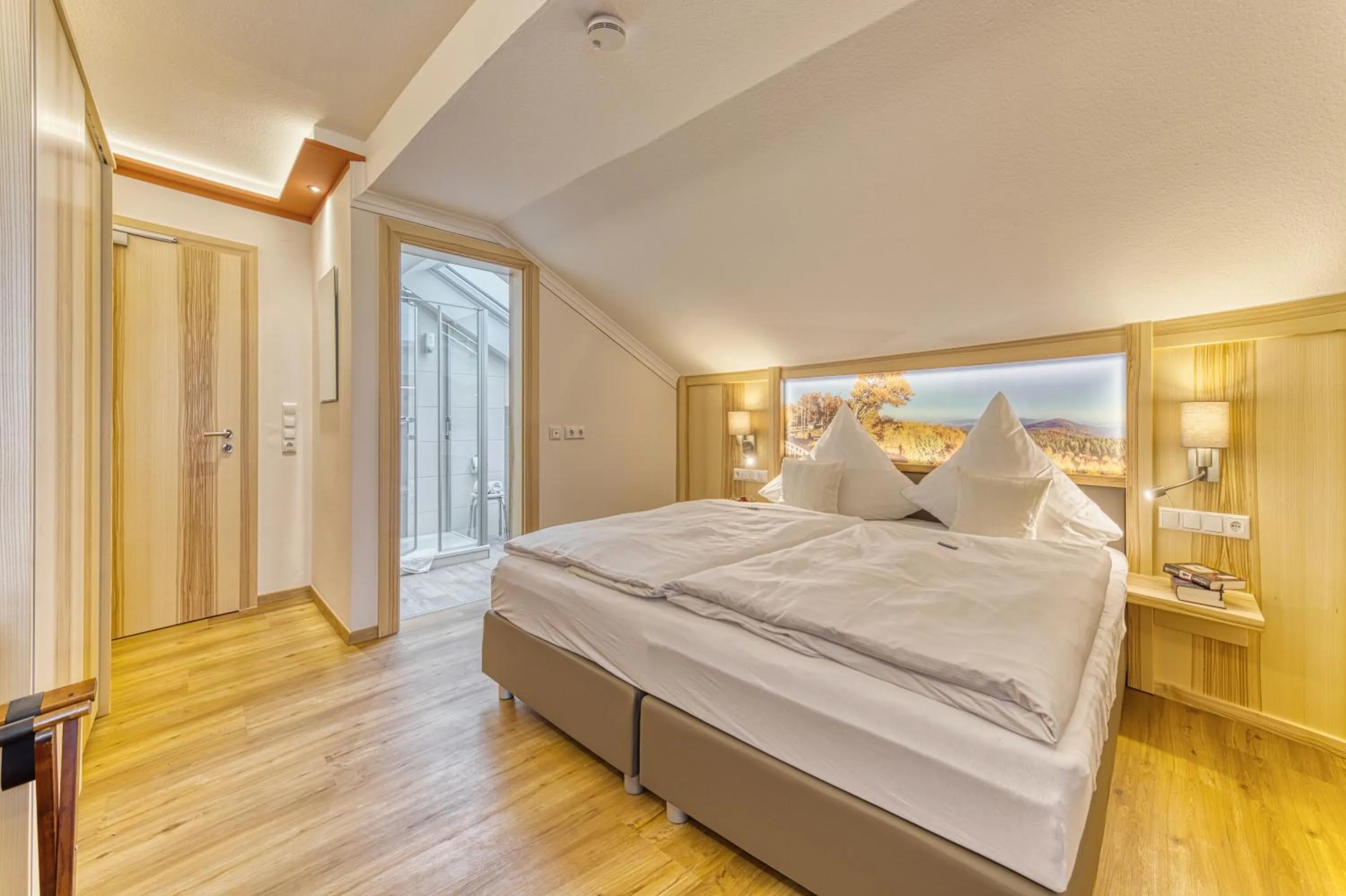 Bedroom, Bed in Hotel Hirschenstein