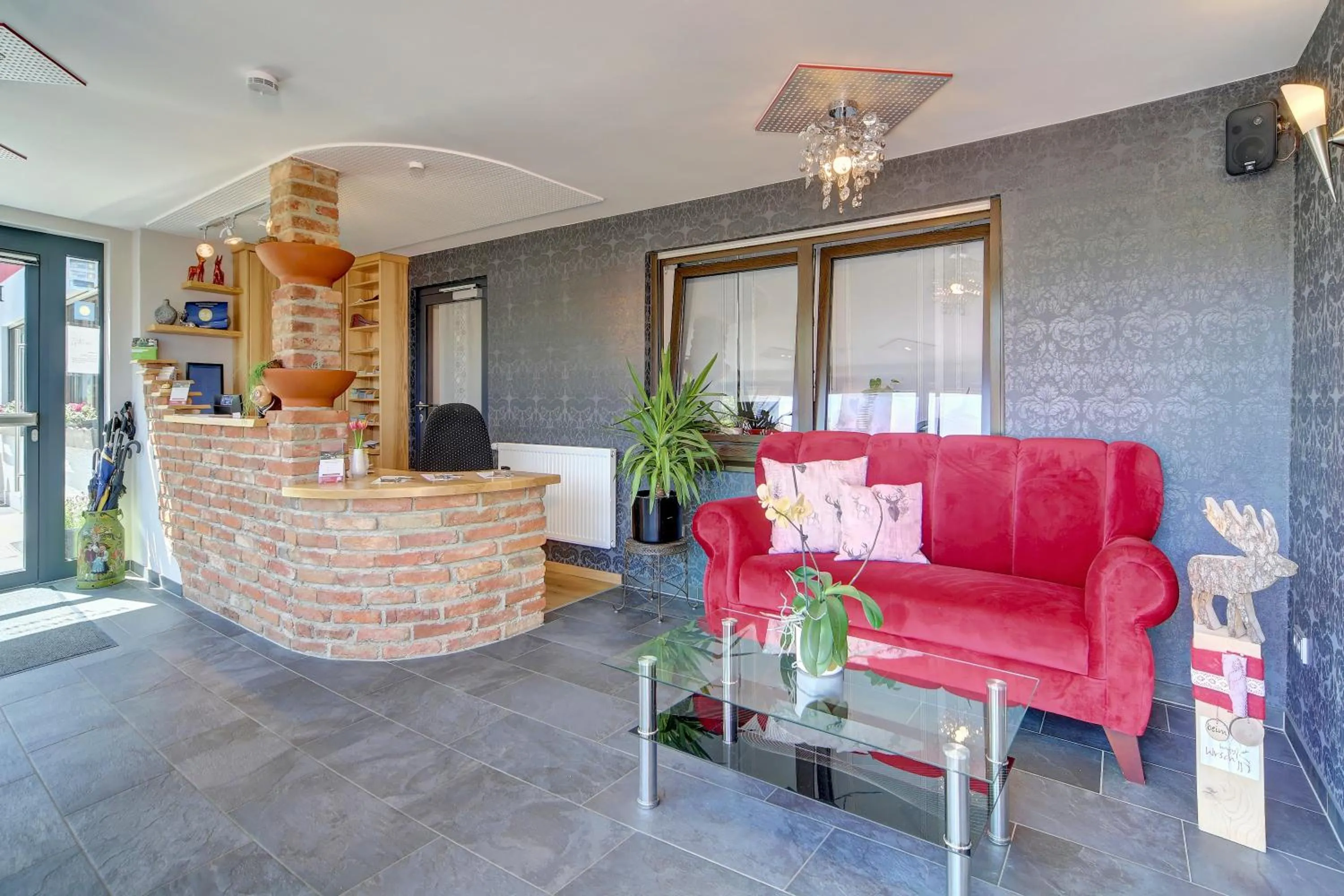 Lobby or reception in Hotel Hirschenstein