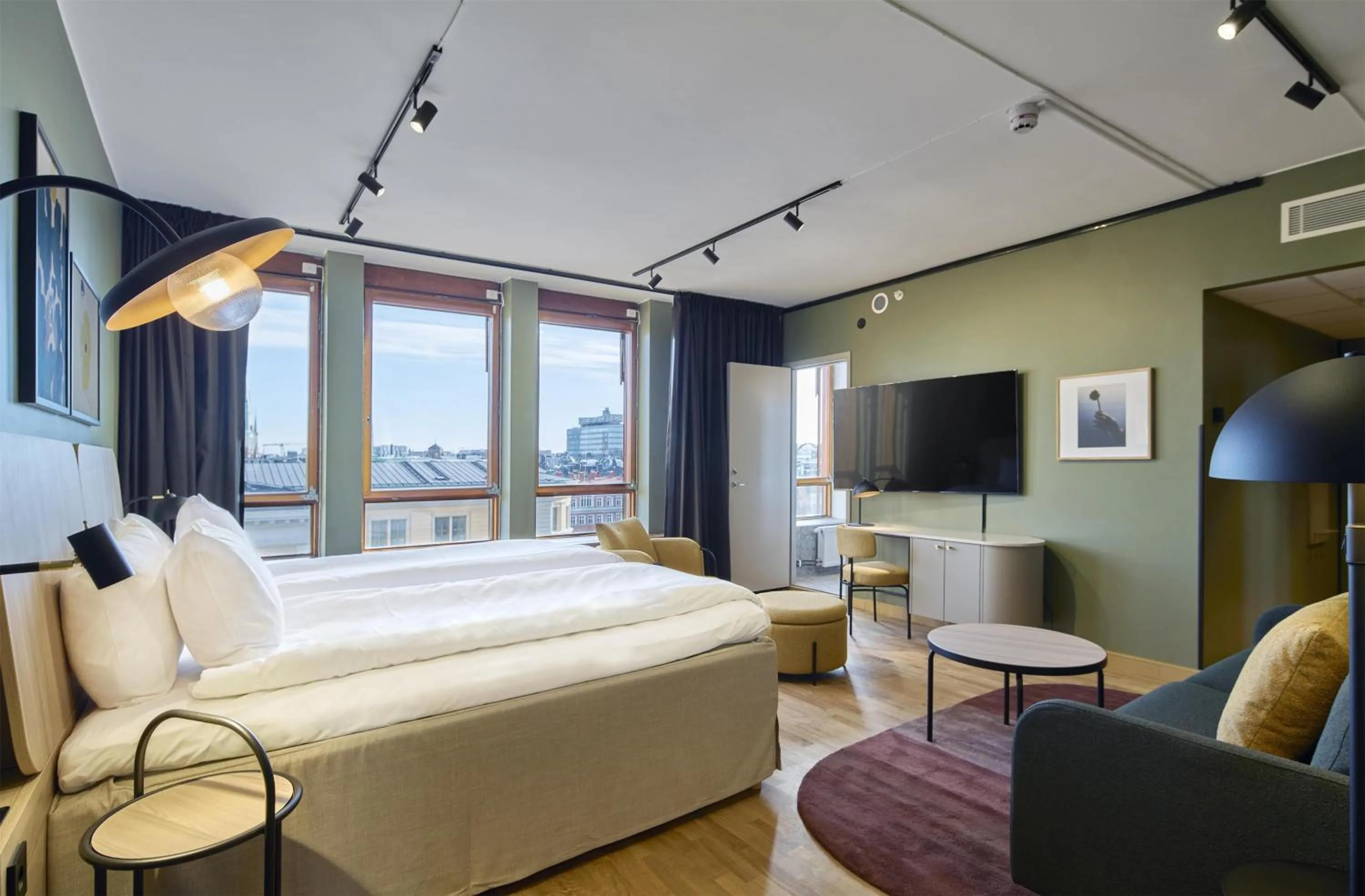 Bedroom, Bed in Scandic Wallin