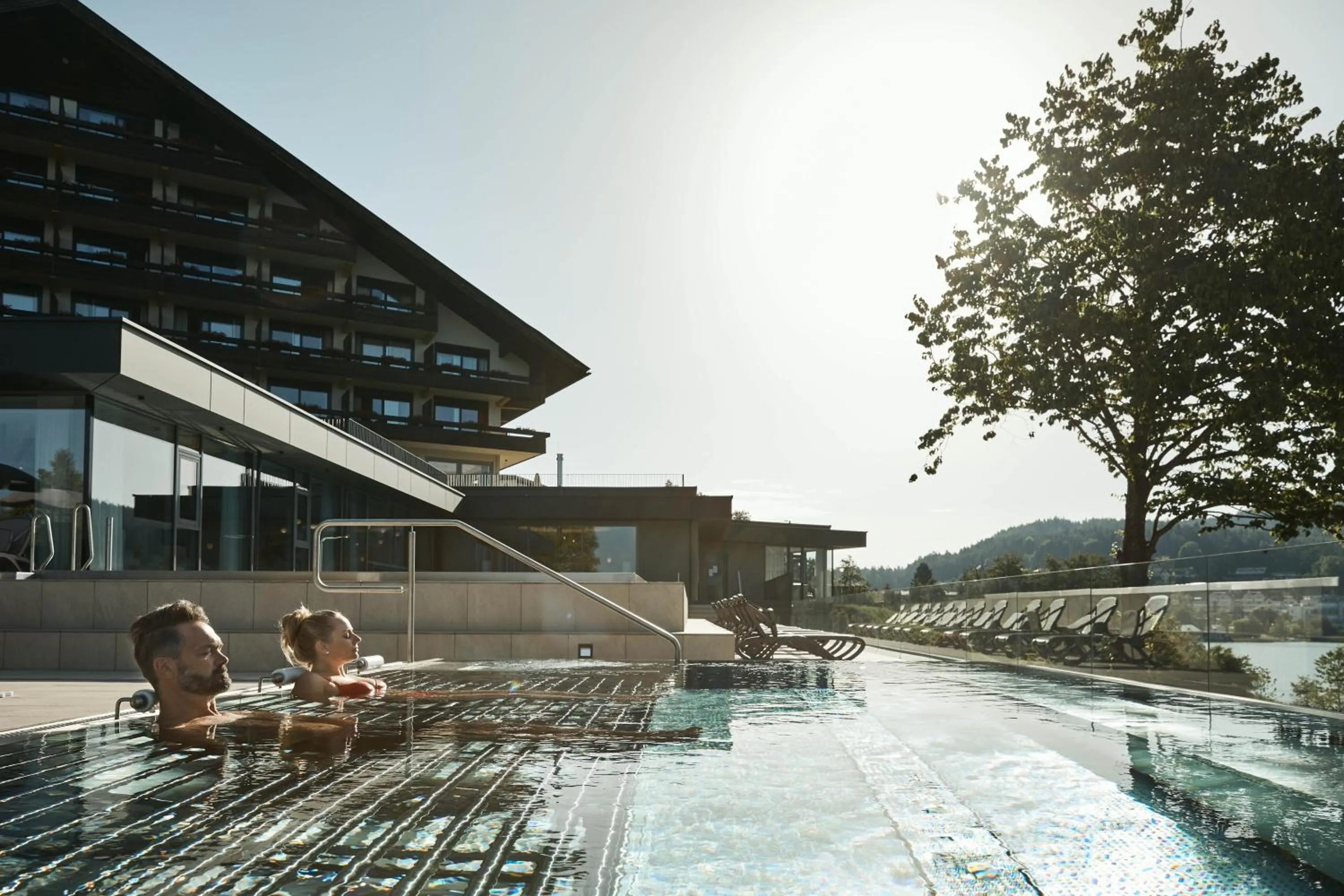 Pool view in Hotel Karnerhof