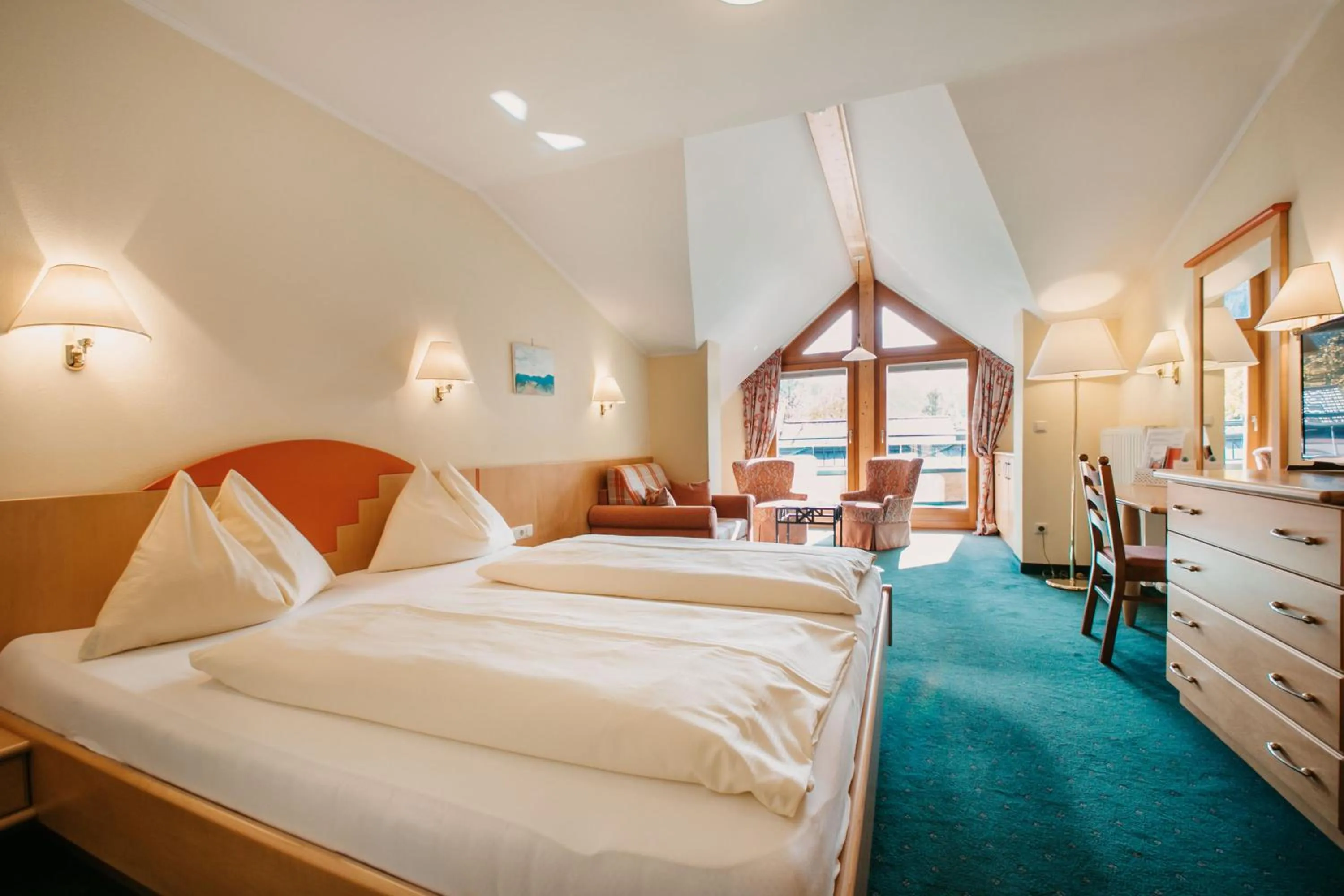 Photo of the whole room, Bed in Hotel Guggenberger