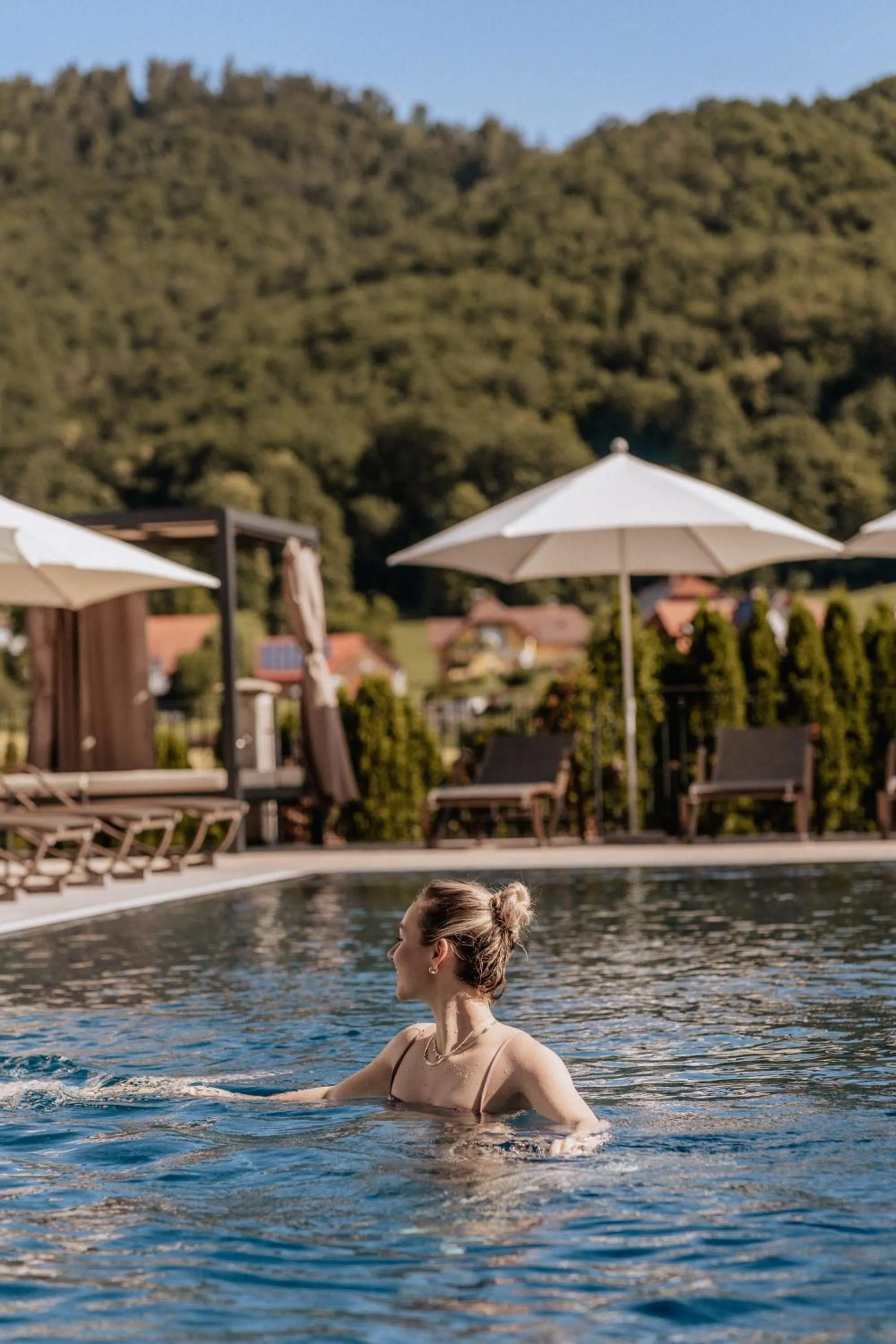Pool view in Schlössl Hotel Kindl