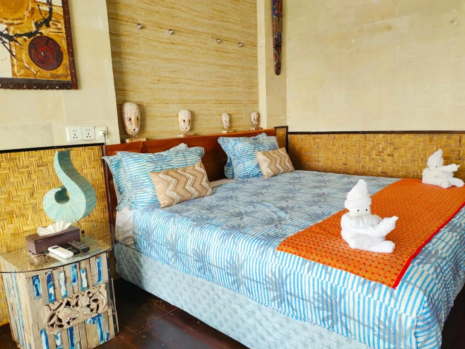 Bed in Villa Umbrella Lombok