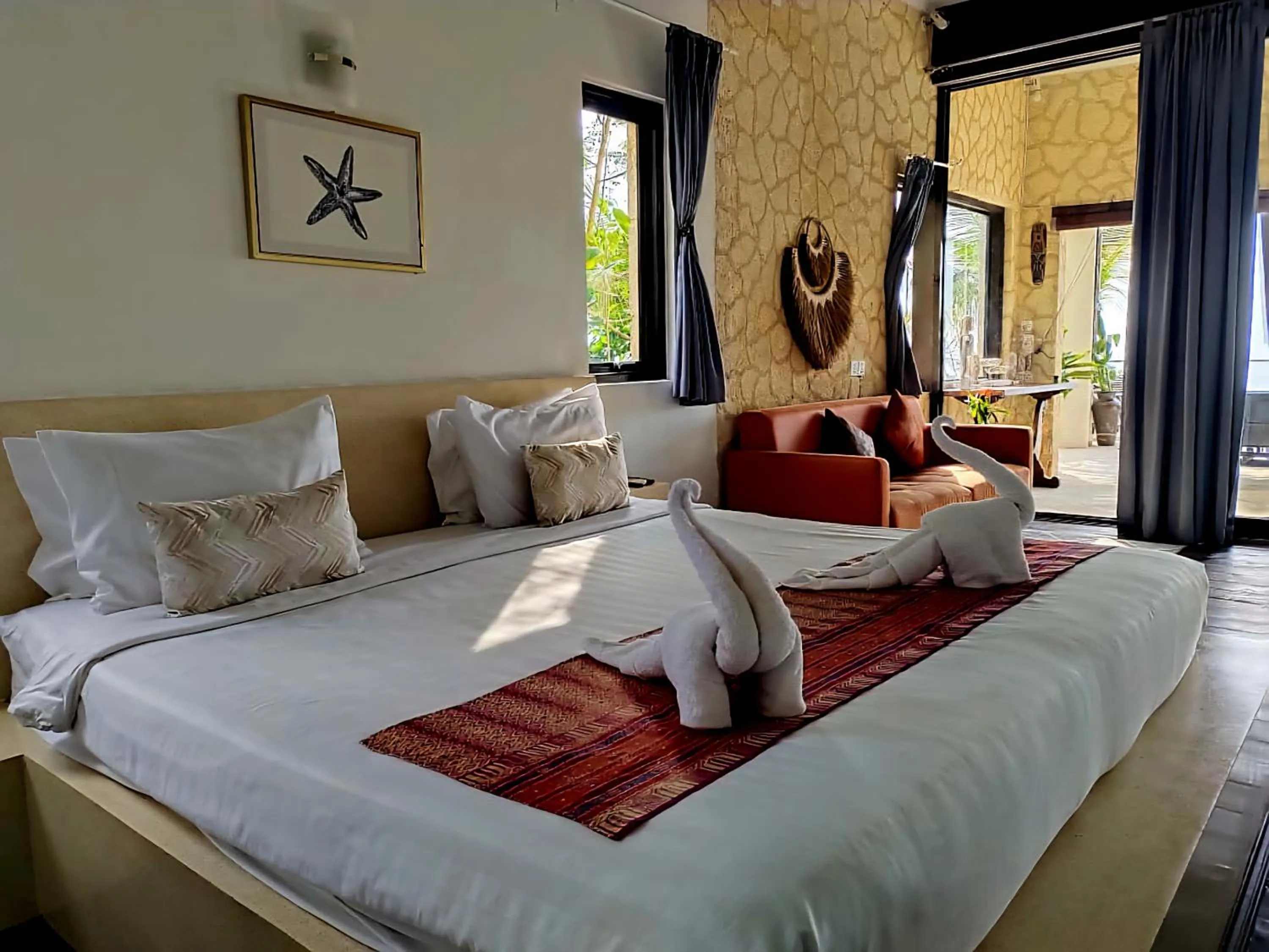 Bed in Villa Umbrella Lombok