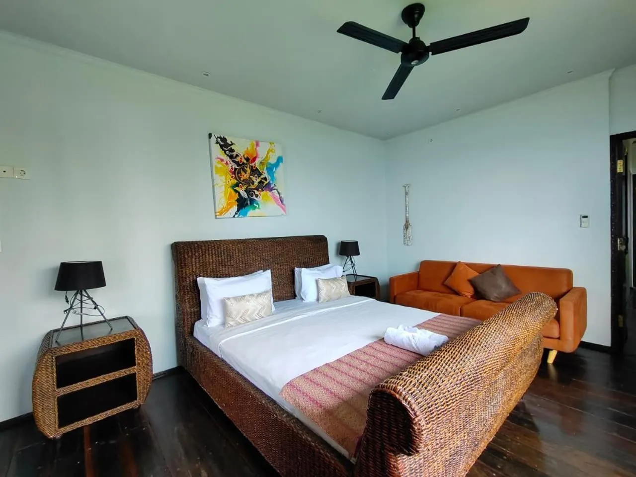 Bed in Villa Umbrella Lombok