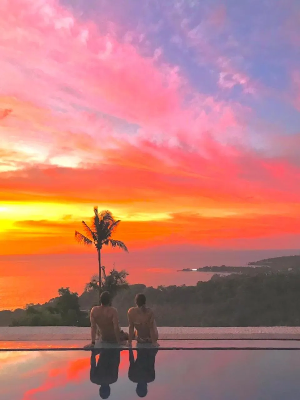 Sunset in Villa Umbrella Lombok