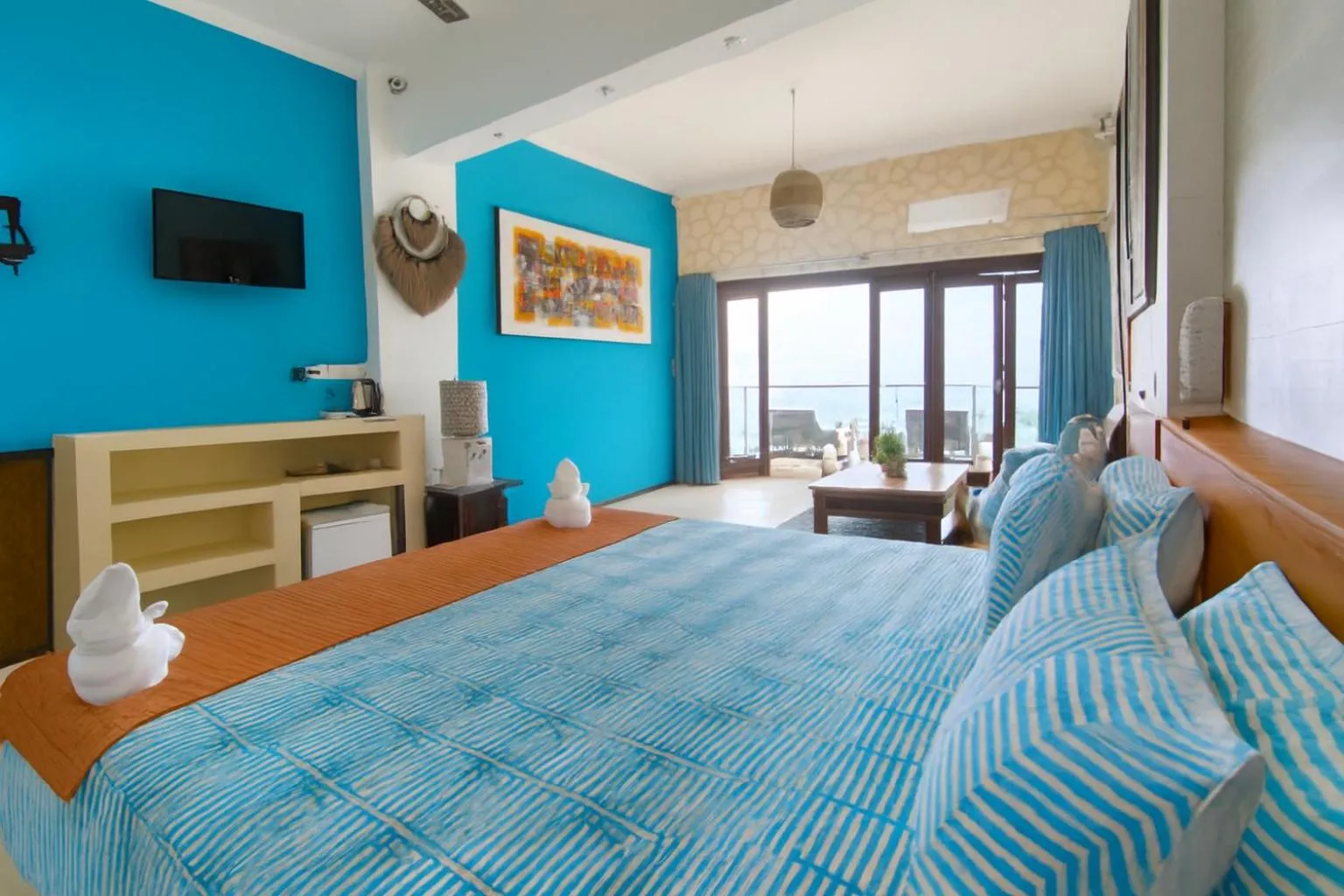 Bed in Villa Umbrella Lombok