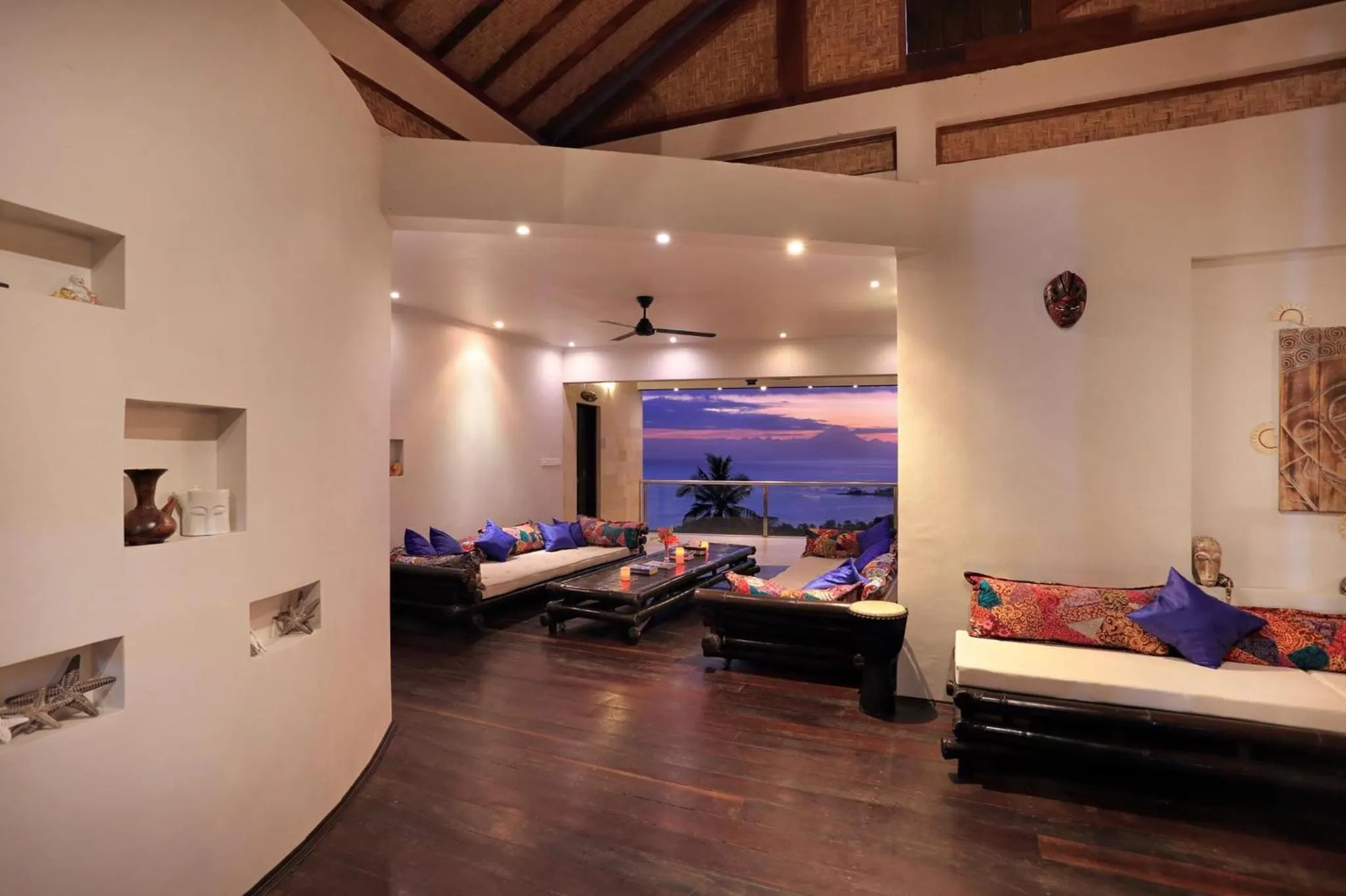 Seating area, Bed in Villa Umbrella Lombok