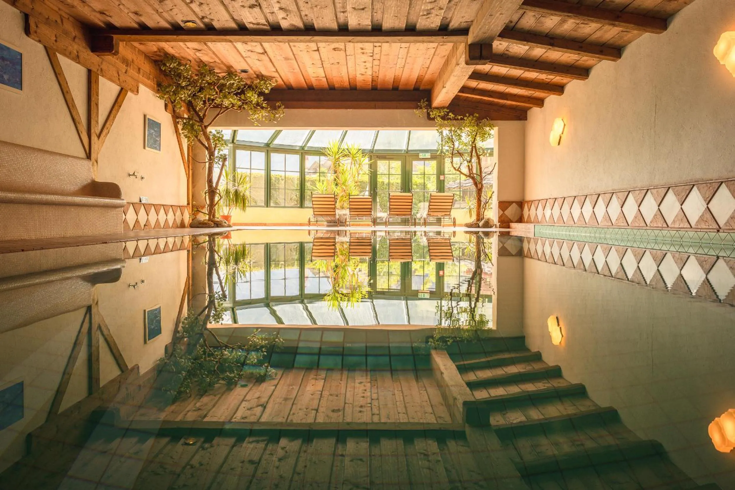 Pool view in Hotel Berghof