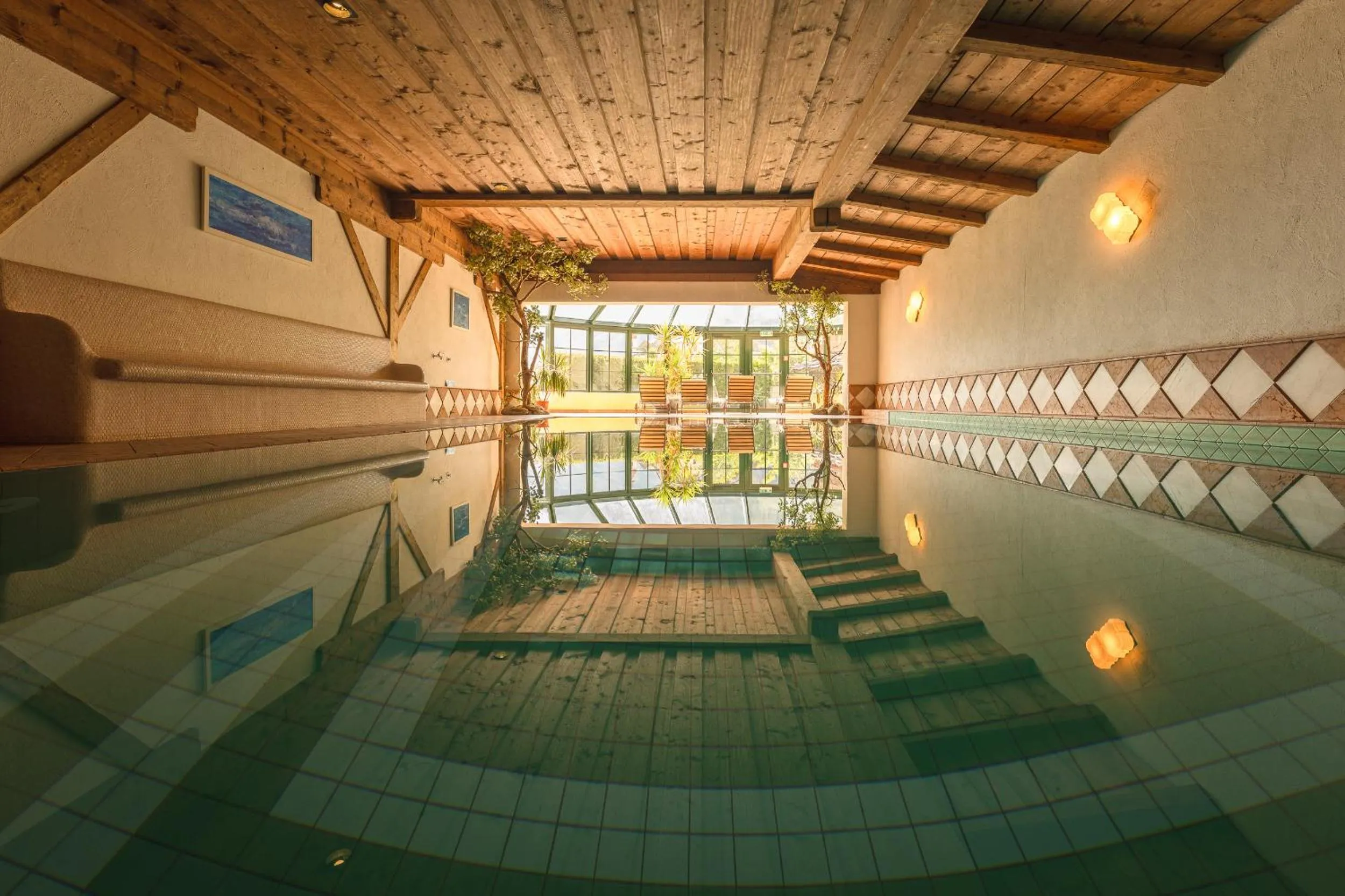 Pool view in Hotel Berghof